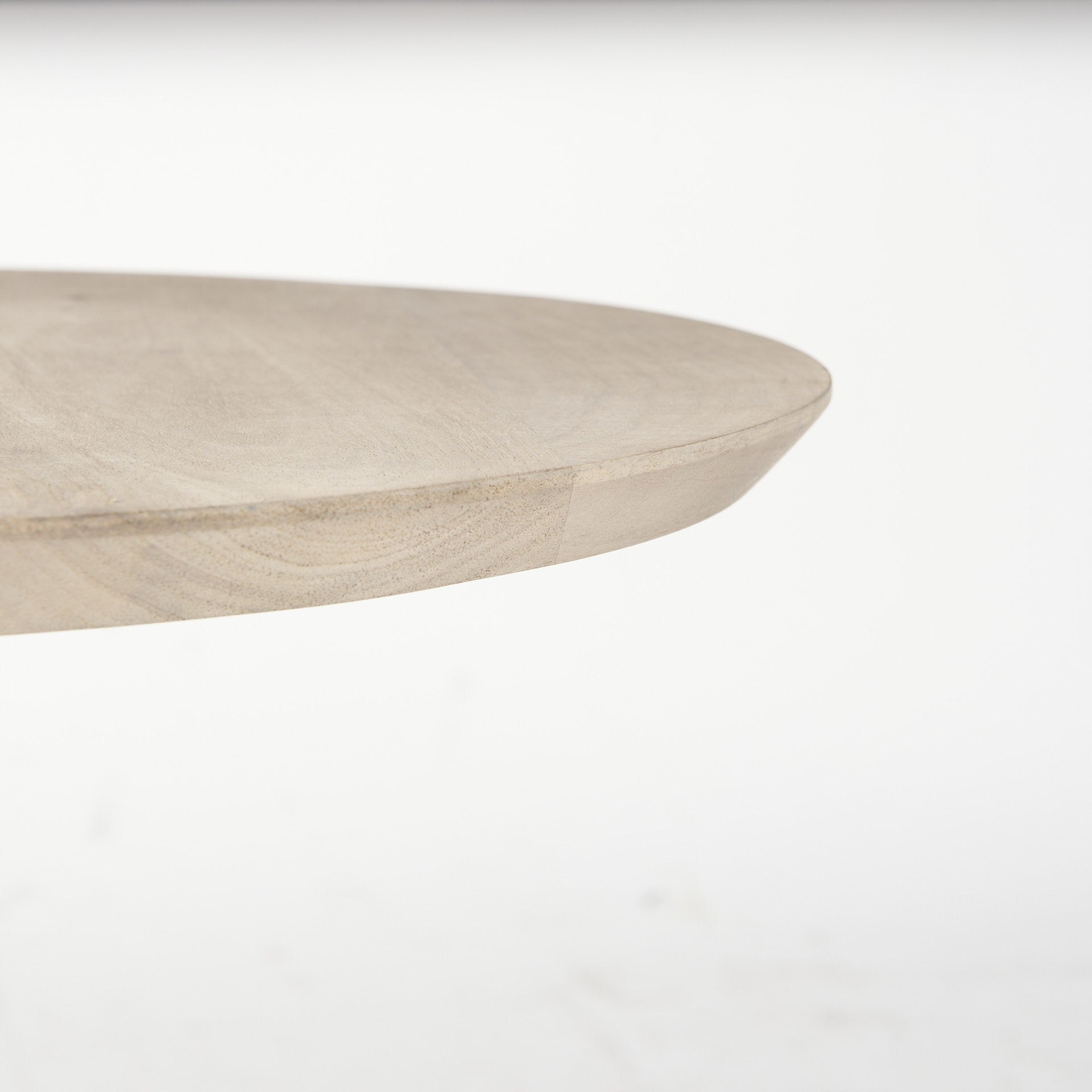 24" Beige Solid and Manufactured Wood Round End Table-End-Side Tables-DECOROLALA