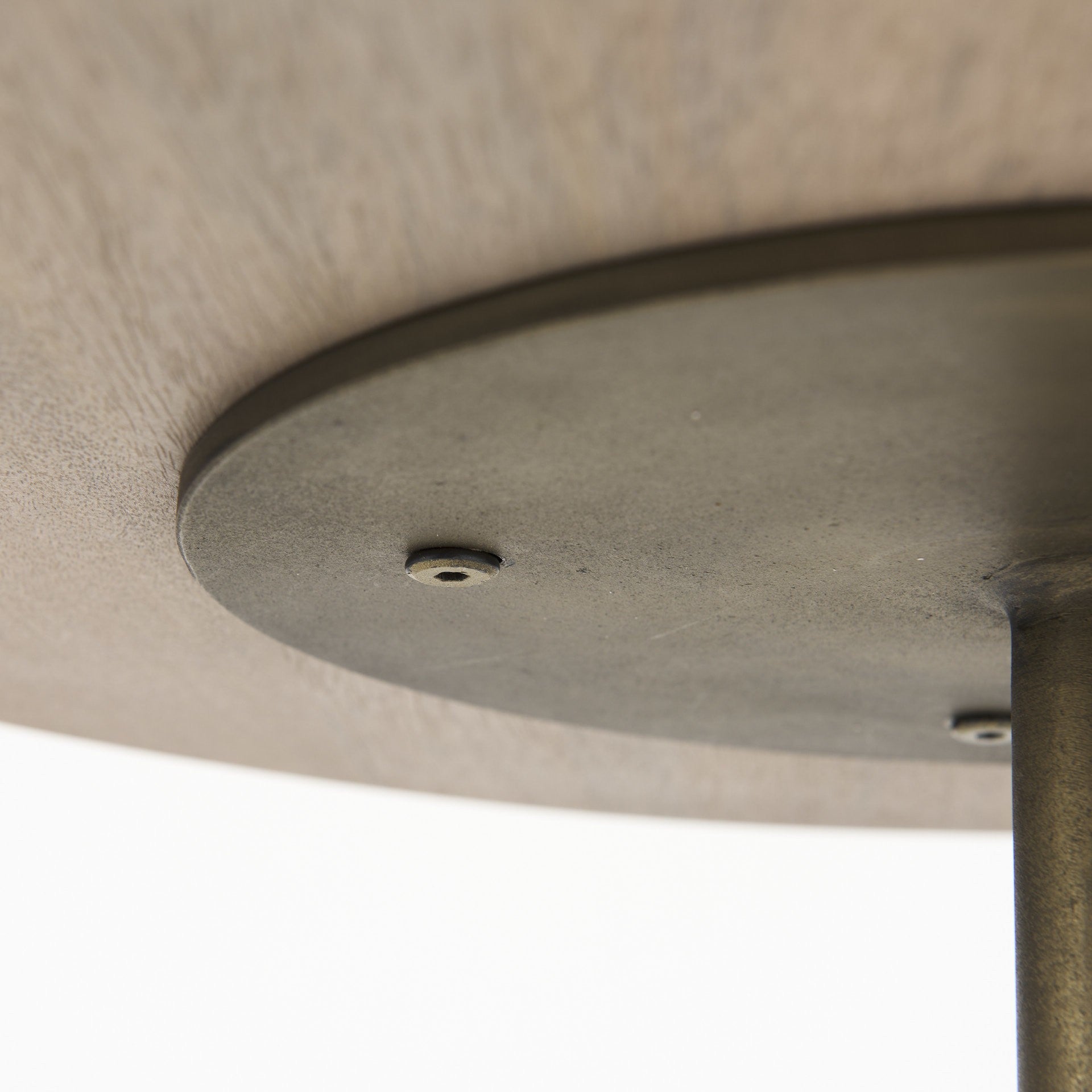 24" Beige Solid and Manufactured Wood Round End Table-End-Side Tables-DECOROLALA