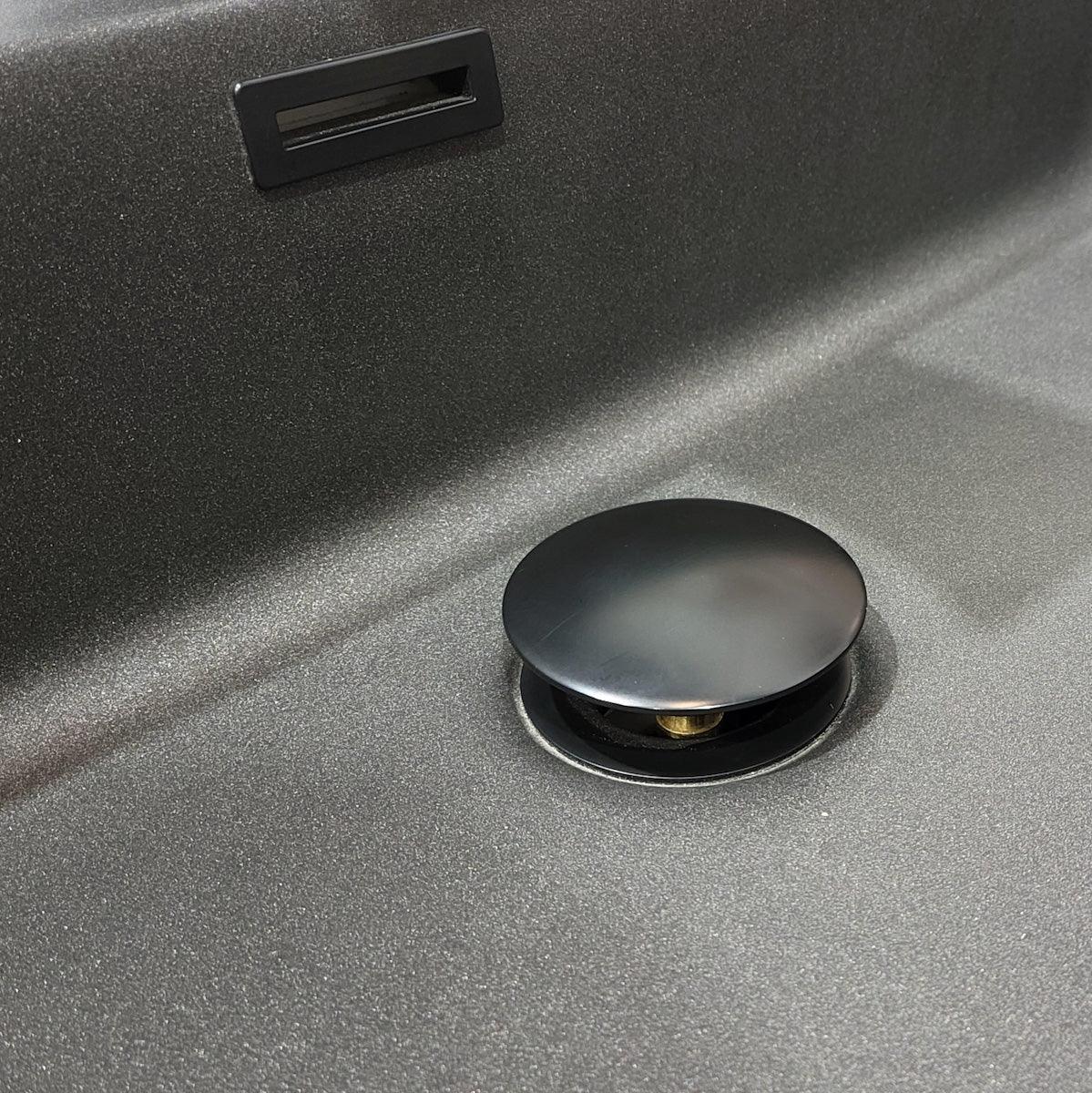 24" Black Wall Mount Bathroom Vanity with Black Engineered Quartz Countertop-Migration_Bathroom Vanities-DECOROLALA