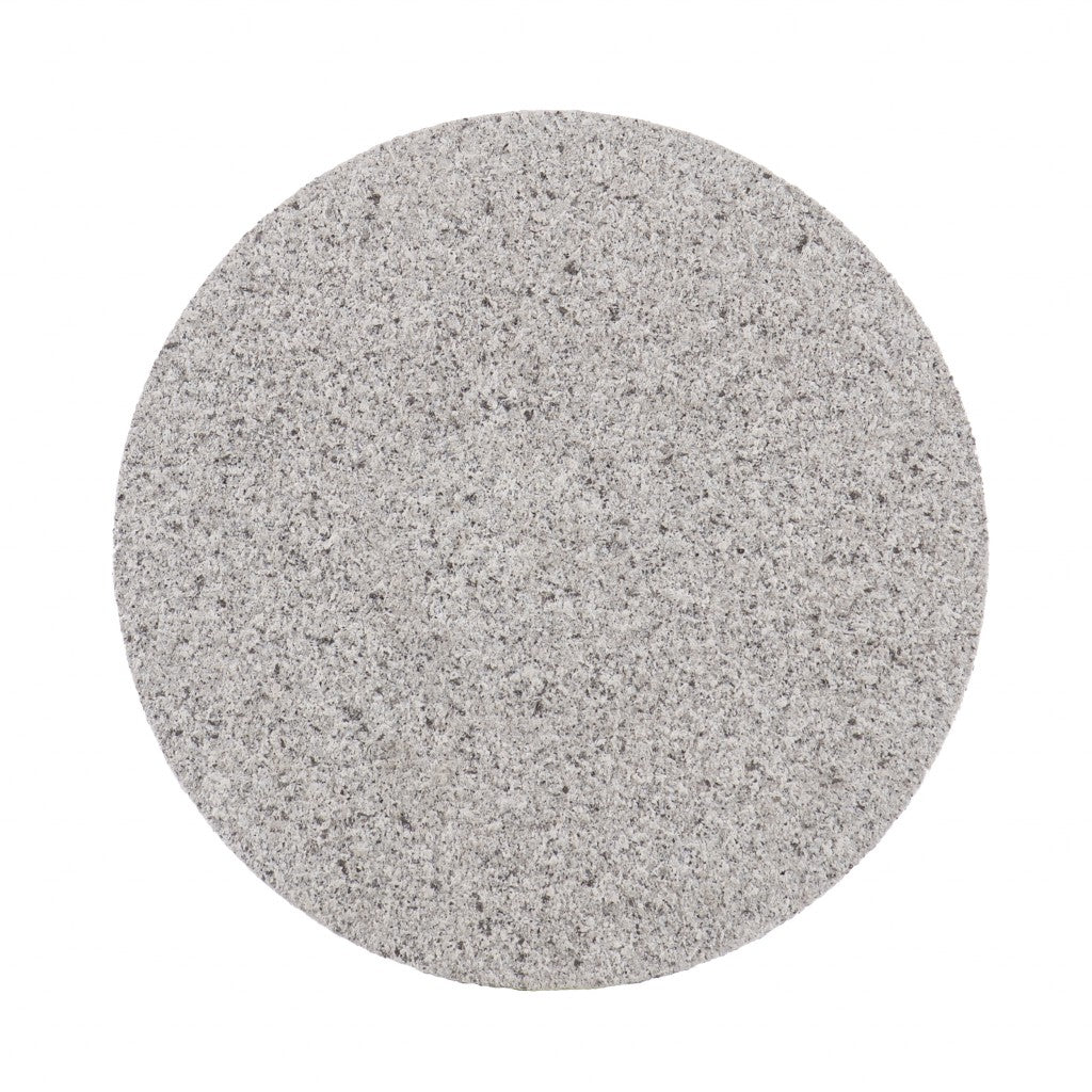 24" Black and White Faux Marble Round End Table-End-Side Tables-DECOROLALA