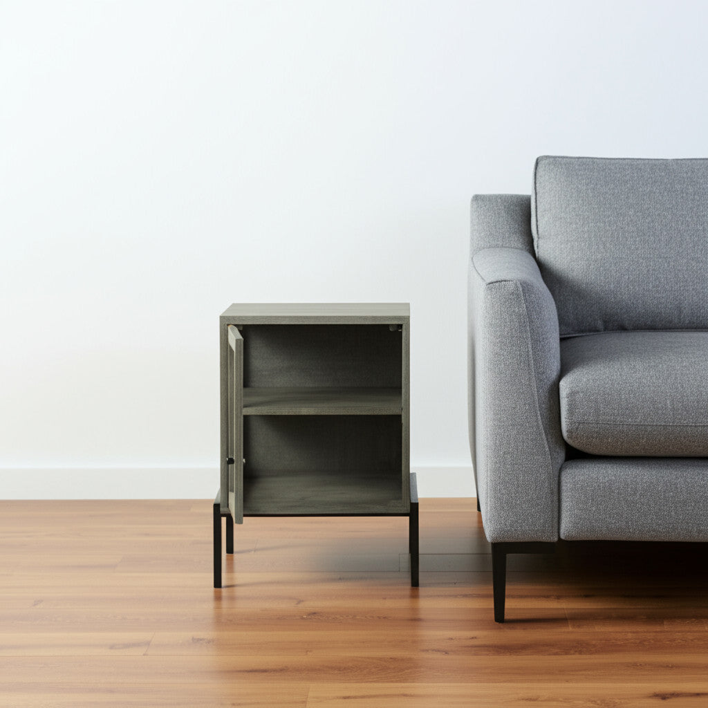 24" Brown Solid Wood Square End Table-End-Side Tables-DECOROLALA