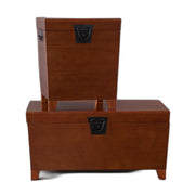 24" Brown Solid Wood Square End Table-End-Side Tables-DECOROLALA