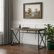 24" Brown and Black Computer Desk-Desks-DECOROLALA