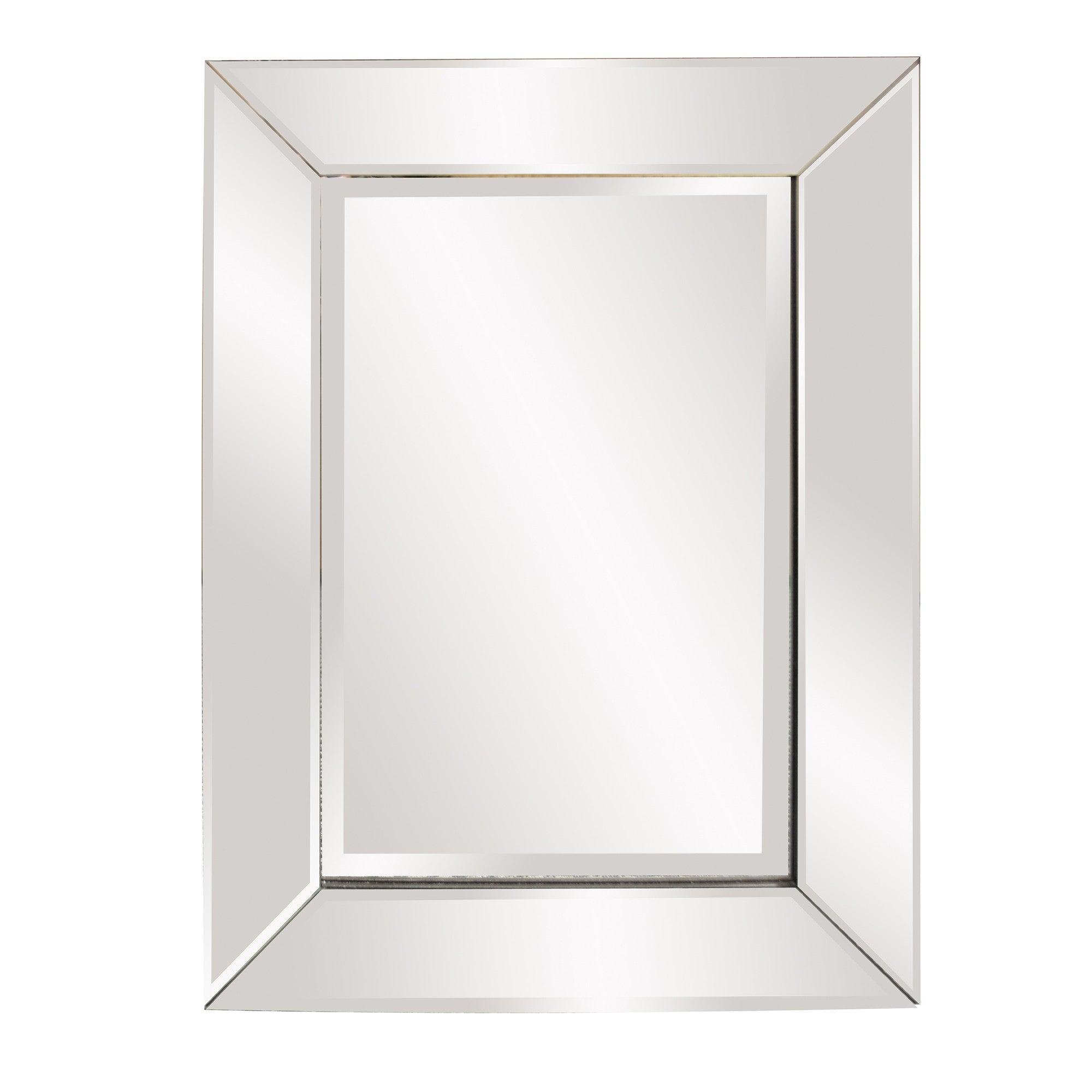 24" Clear Beveled Edge Frame Accent Mirror-Mirrors-DECOROLALA