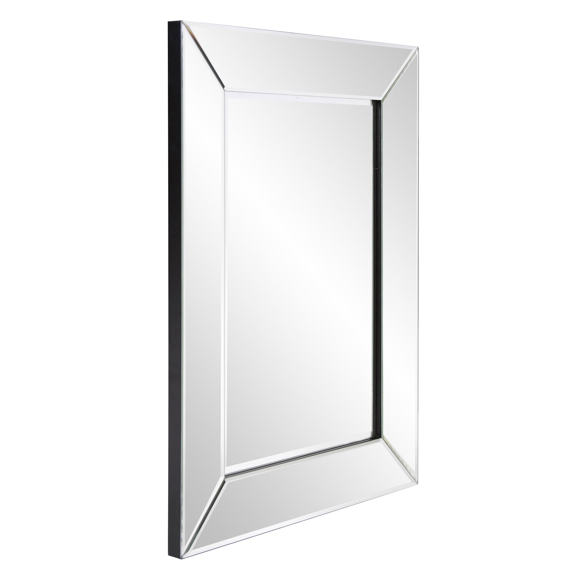 24" Clear Beveled Edge Frame Accent Mirror-Mirrors-DECOROLALA