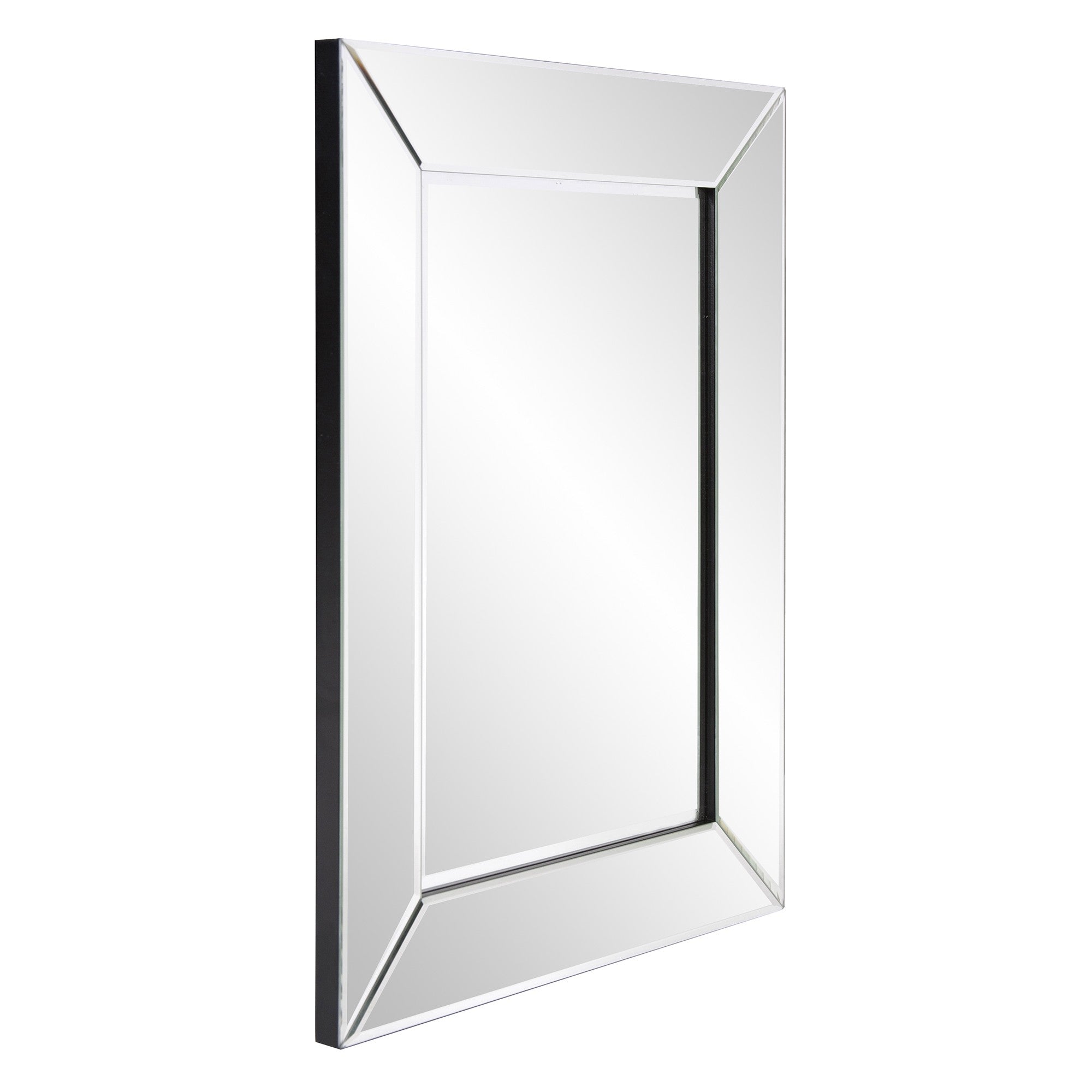 24" Clear Beveled Edge Frame Accent Mirror-Mirrors-DECOROLALA