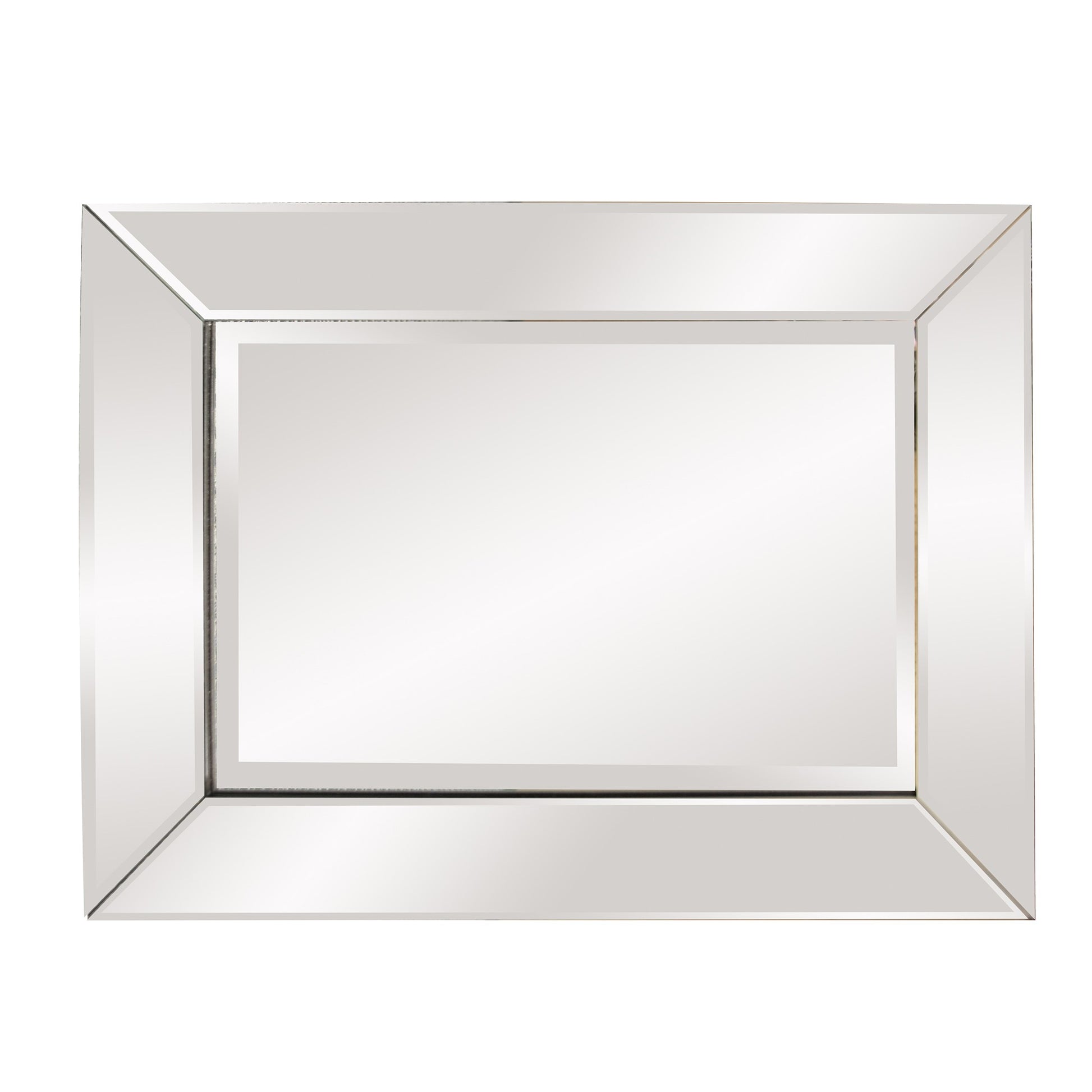 24" Clear Beveled Edge Frame Accent Mirror-Mirrors-DECOROLALA
