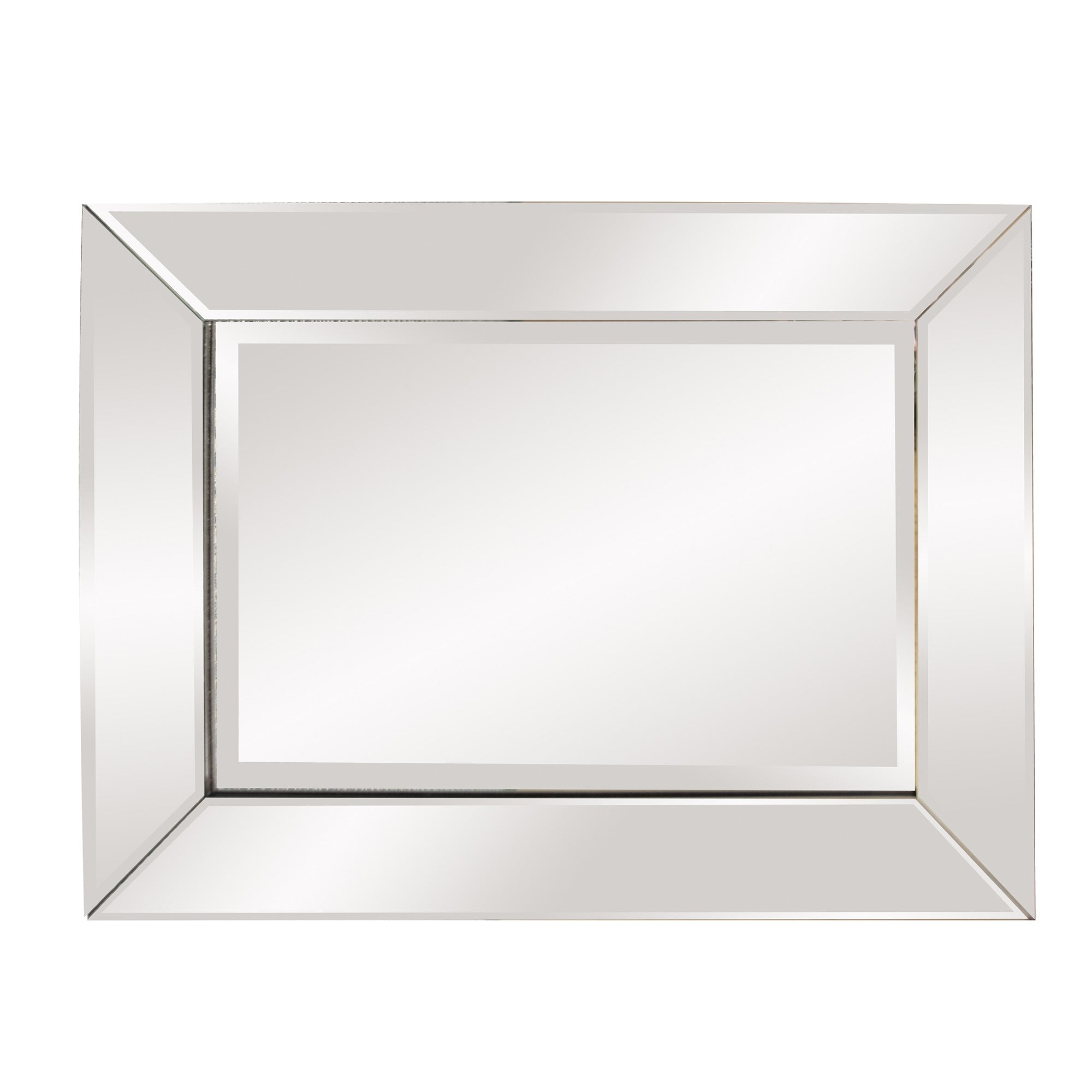 24" Clear Beveled Edge Frame Accent Mirror-Mirrors-DECOROLALA