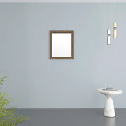 24" Frosted Oak Rectangular Framed Mirror - Designed for Horizontal & Vertical Installation