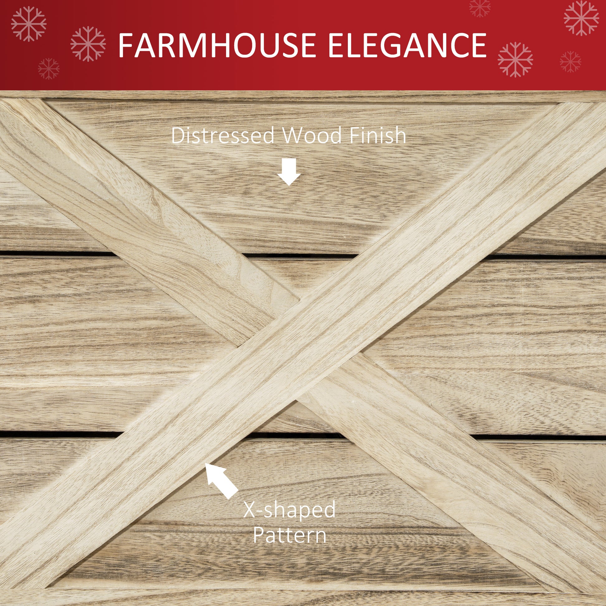 24" Farmhouse Wooden Christmas Tree Collar - Distressed Wood-Home Furnishings > Holiday & Seasonal > Christmas Trees-DECOROLALA