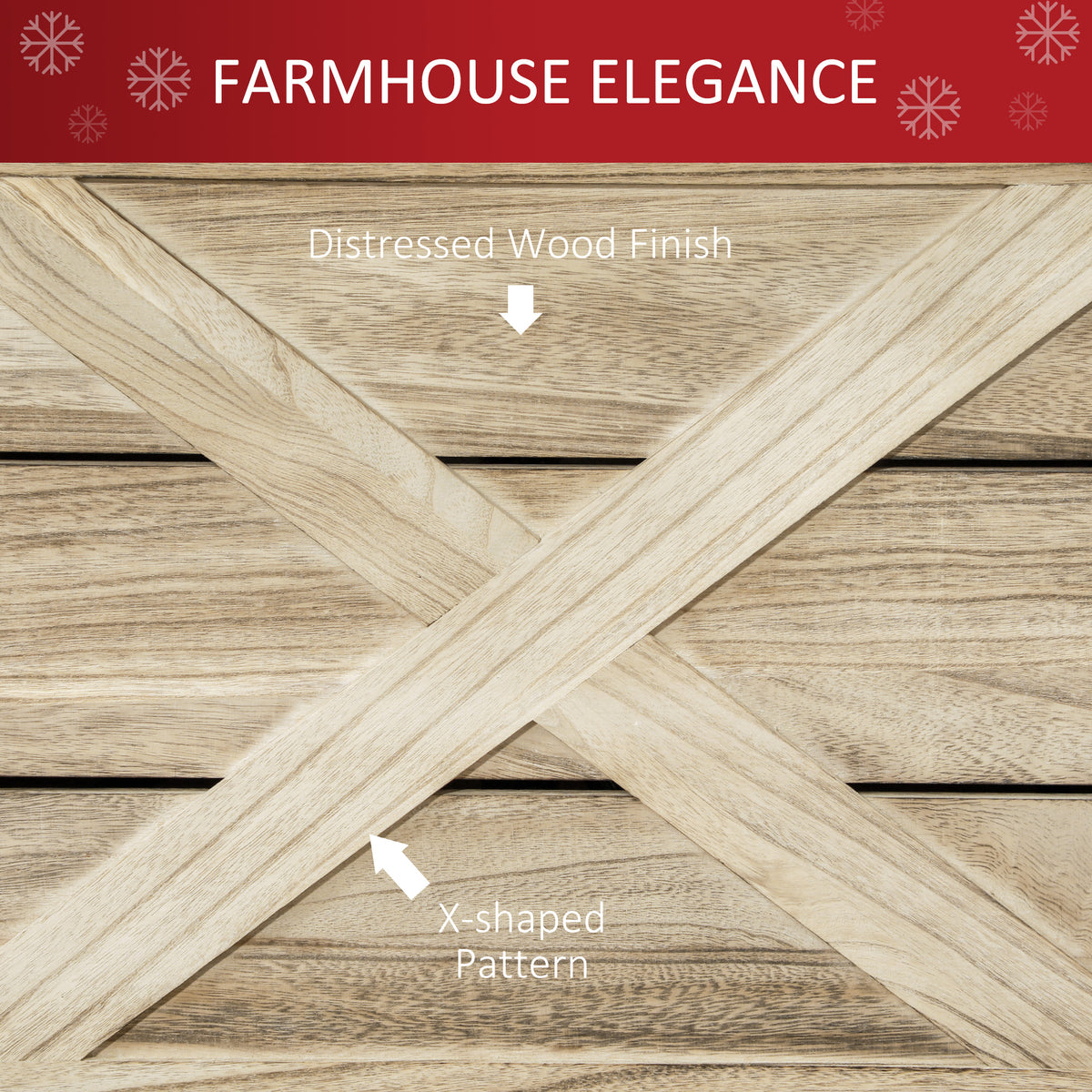24" Farmhouse Wooden Christmas Tree Collar - Distressed Wood-Home Furnishings > Holiday & Seasonal > Christmas Trees-DECOROLALA