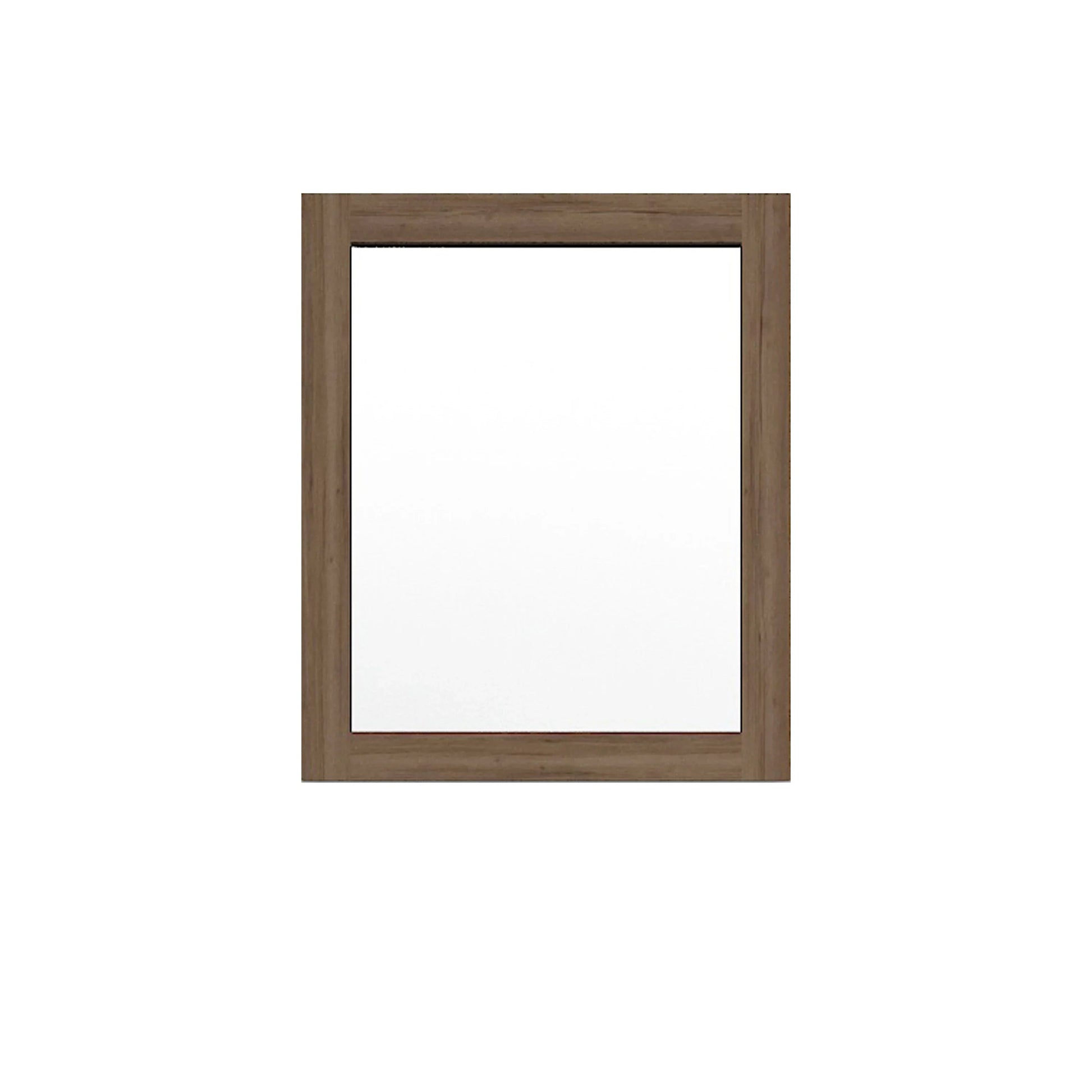 24" Frosted Oak Rectangular Framed Mirror - Designed for Horizontal & Vertical Installation-Mirror-DECOROLALA