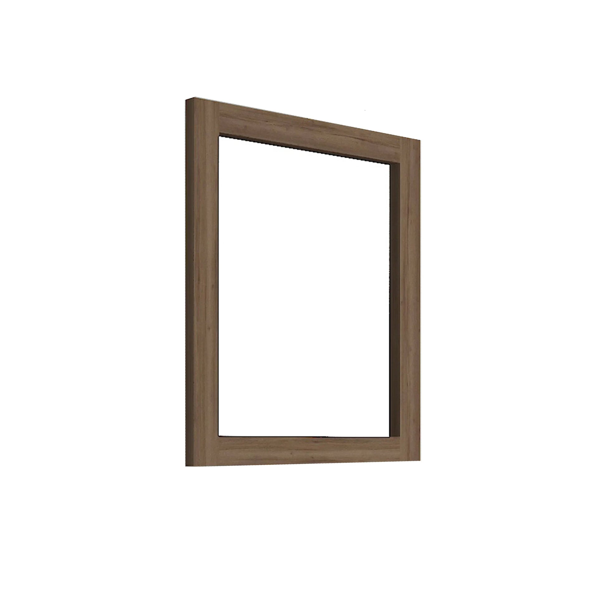 24" Frosted Oak Rectangular Framed Mirror - Designed for Horizontal & Vertical Installation-Mirror-DECOROLALA
