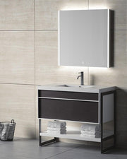 24" GEO LED Mirror - Solid Surface Frame-Mirror-DECOROLALA