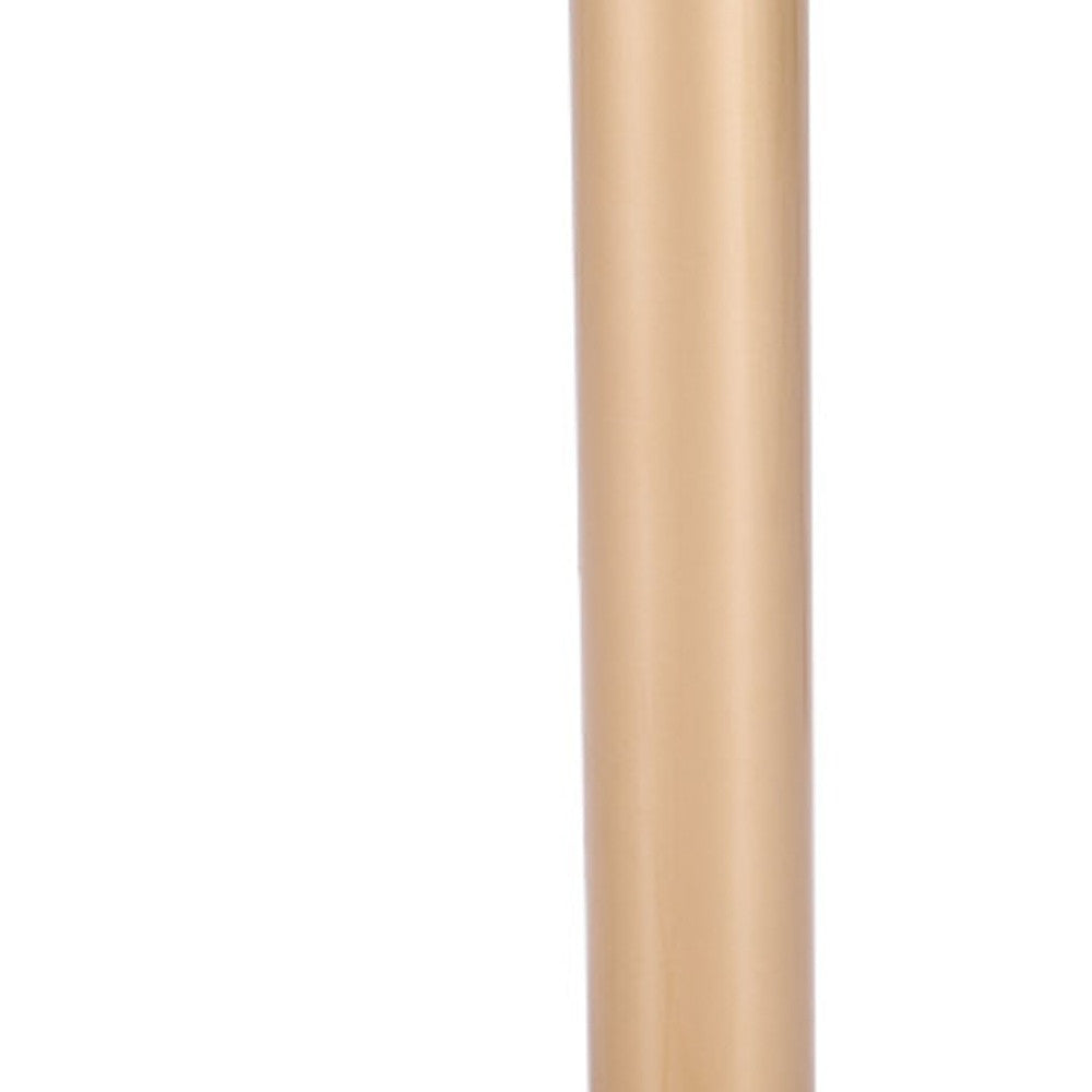 24" Gold And White Round End Table-End-Side Tables-DECOROLALA