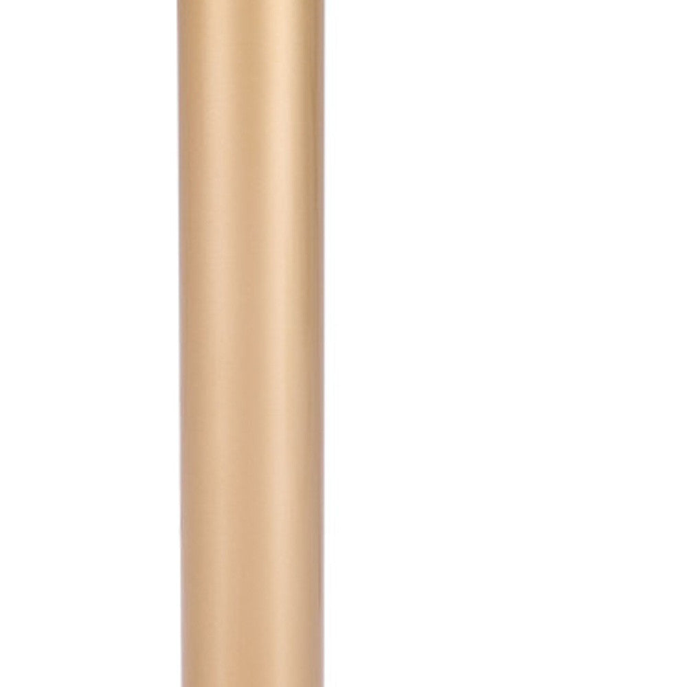 24" Gold And White Round End Table-End-Side Tables-DECOROLALA