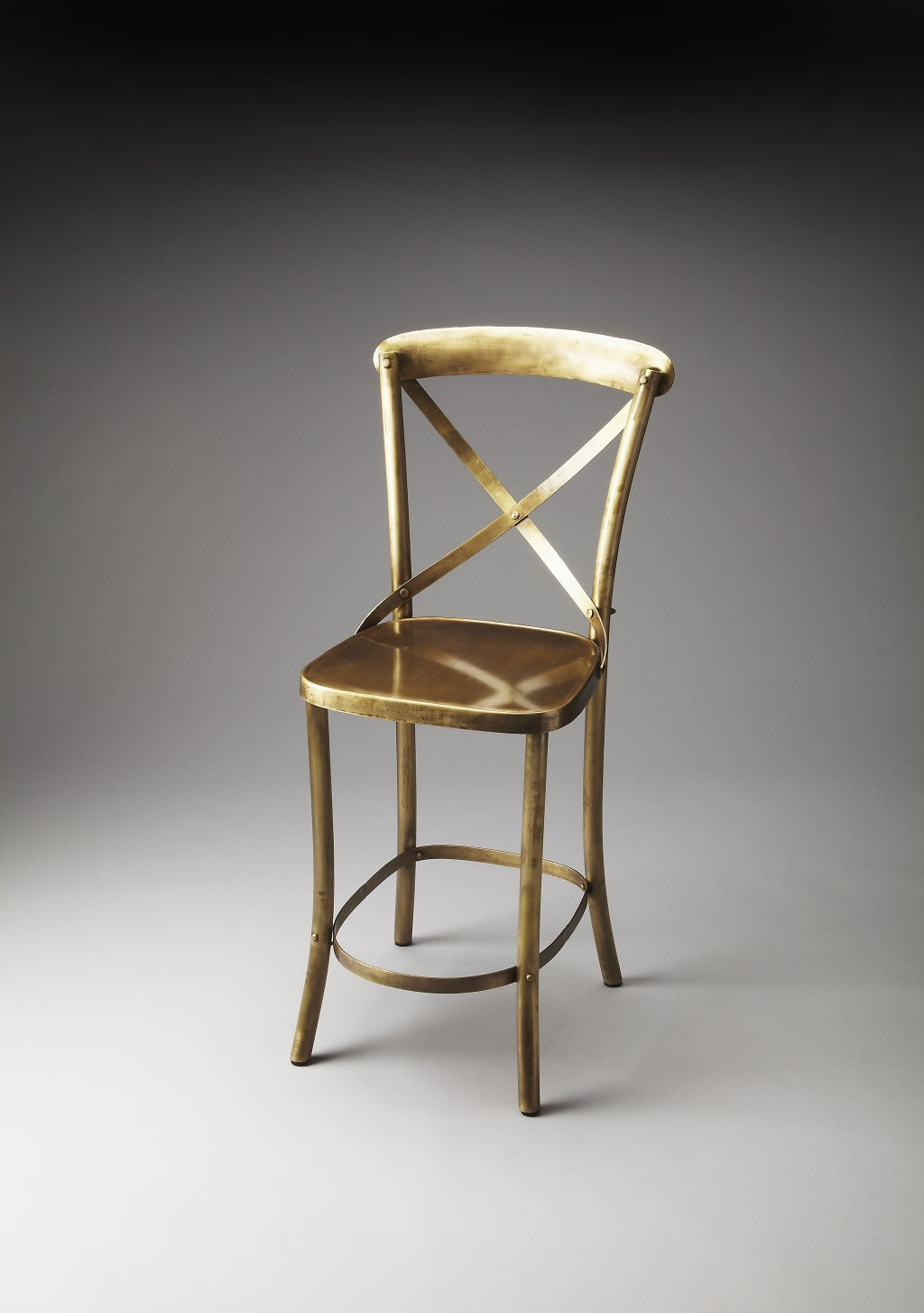 24" Gold Iron Bar Chair-Bar Chairs-DECOROLALA
