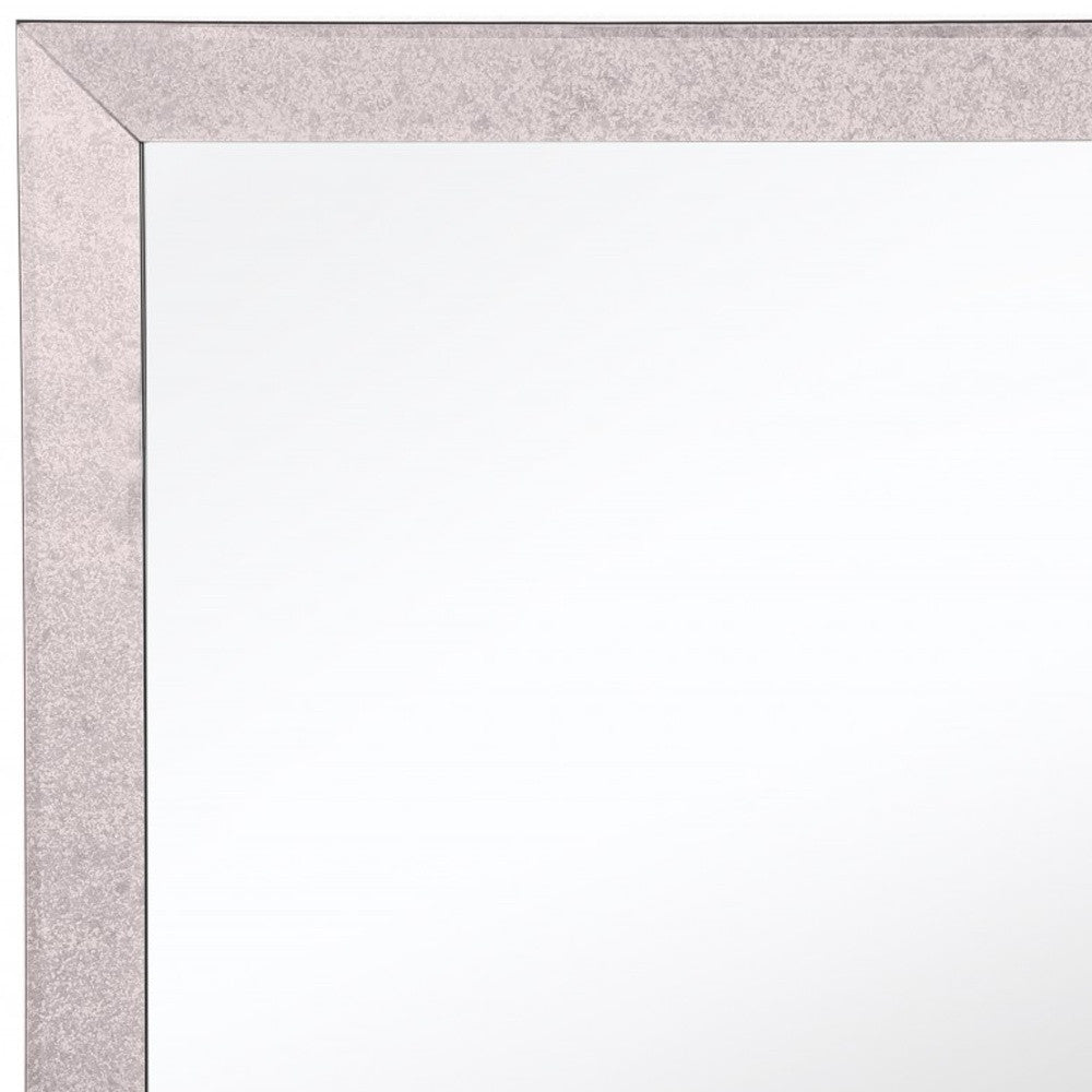 24" Gray Square Glass Framed Accent Mirror-Mirrors-DECOROLALA
