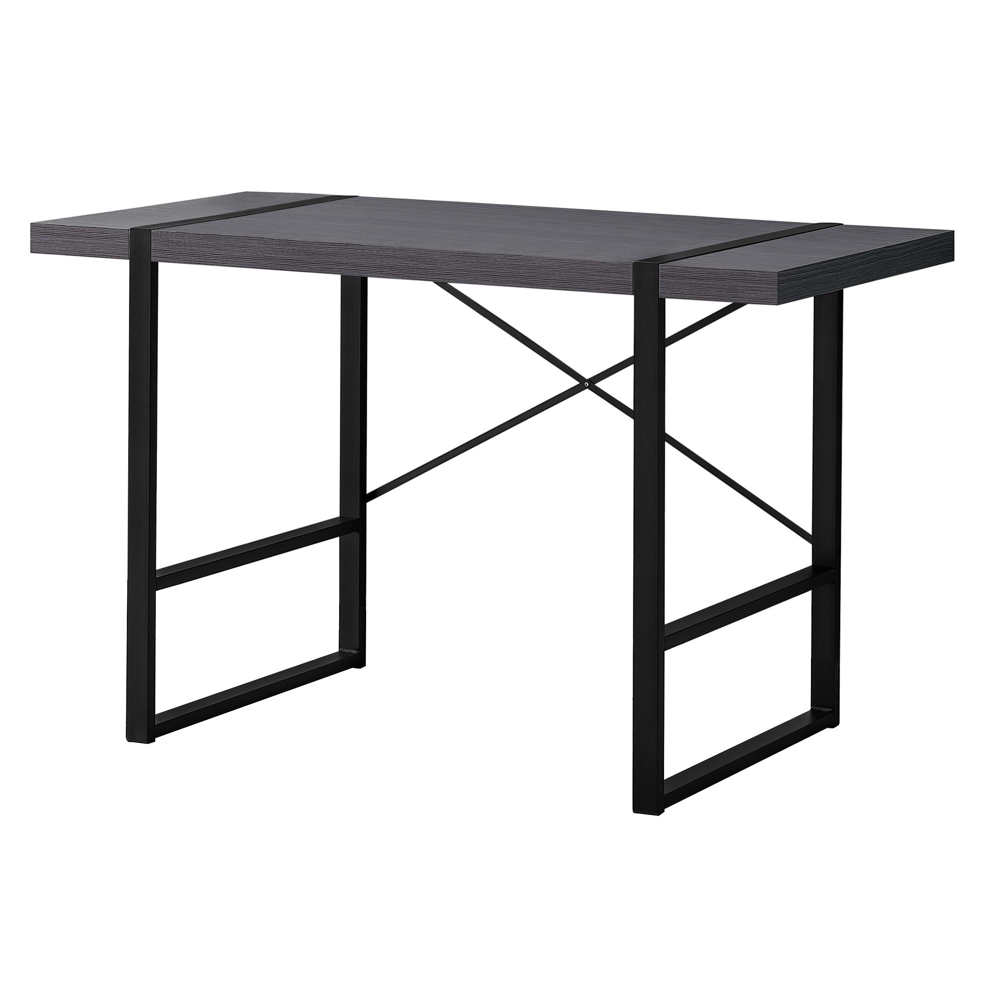 24" Gray and Black Computer Desk-Desks-DECOROLALA