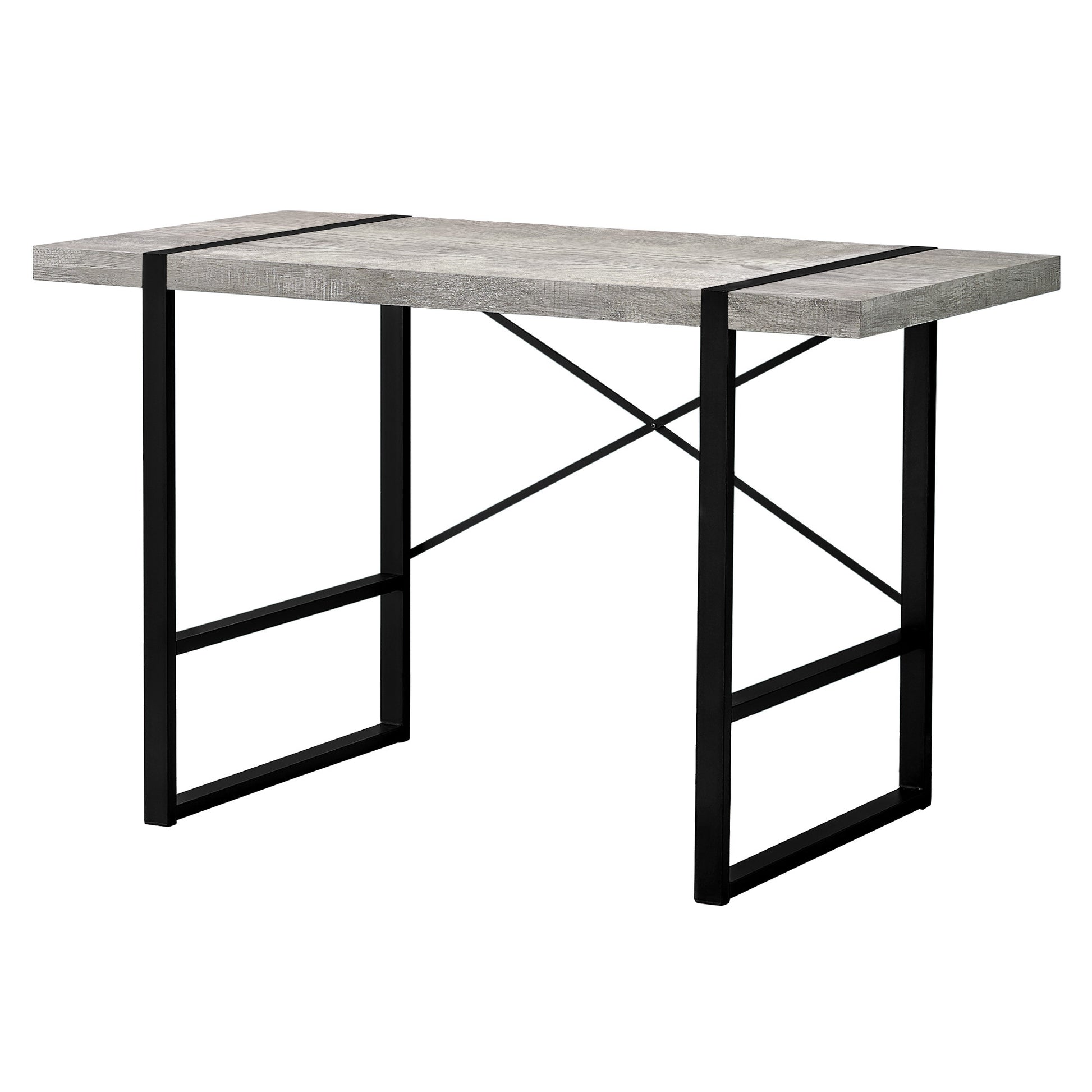 24" Gray and Black Computer Desk-Desks-DECOROLALA