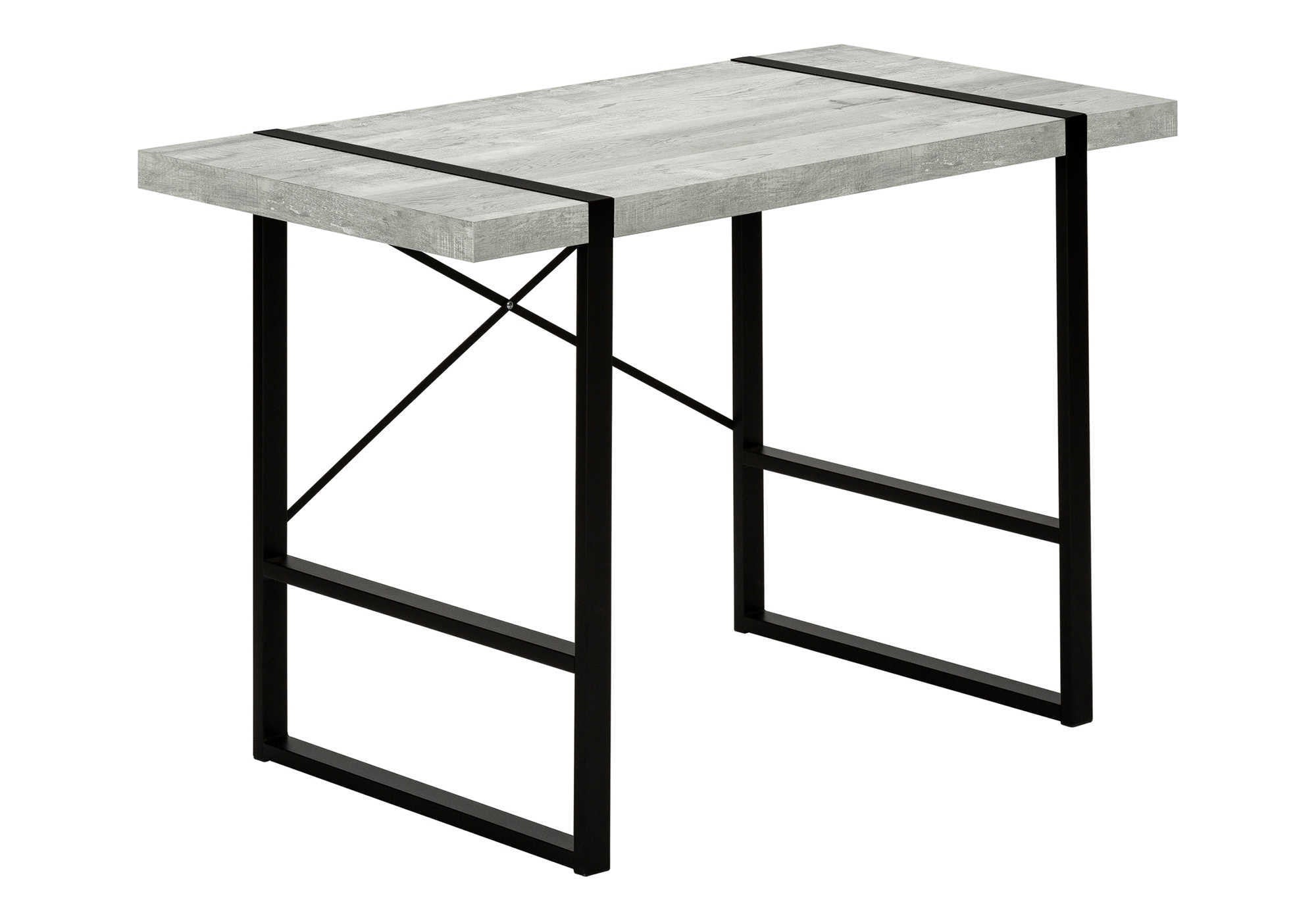 24" Gray and Black Computer Desk-Desks-DECOROLALA