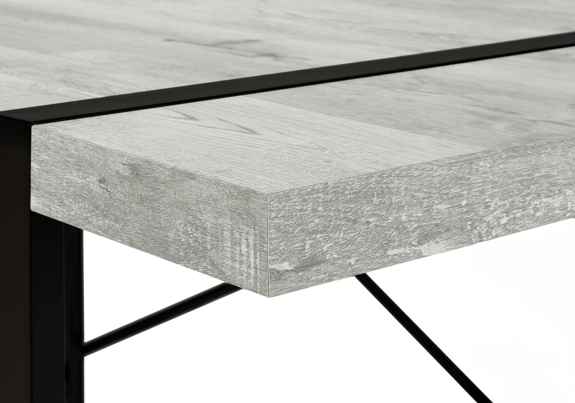 24" Gray and Black Computer Desk-Desks-DECOROLALA