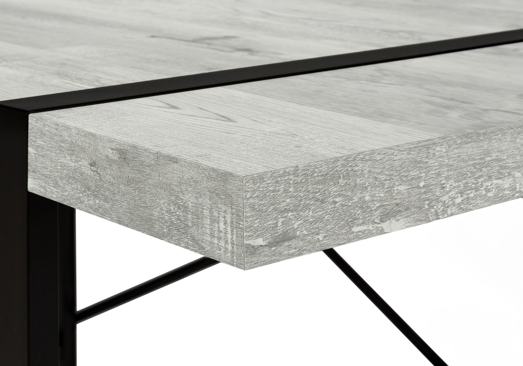 24" Gray and Black Computer Desk-Desks-DECOROLALA