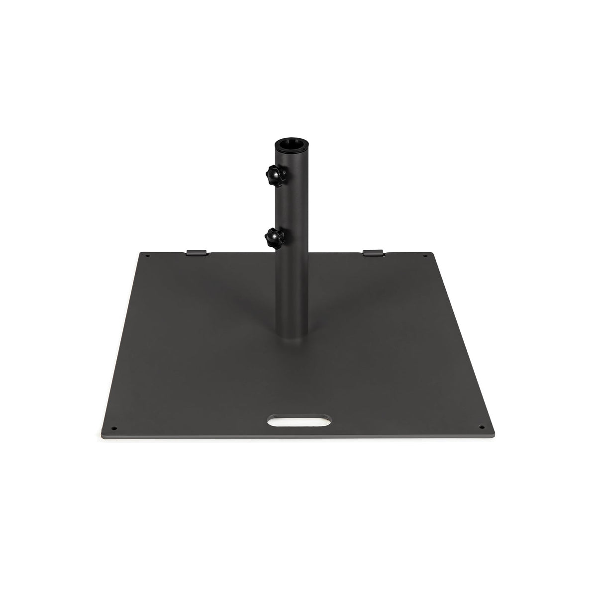 24 Inch Square Patio Umbrella Base 50 LBS Weighted-Black-Outdoor Umbrella Bases-DECOROLALA