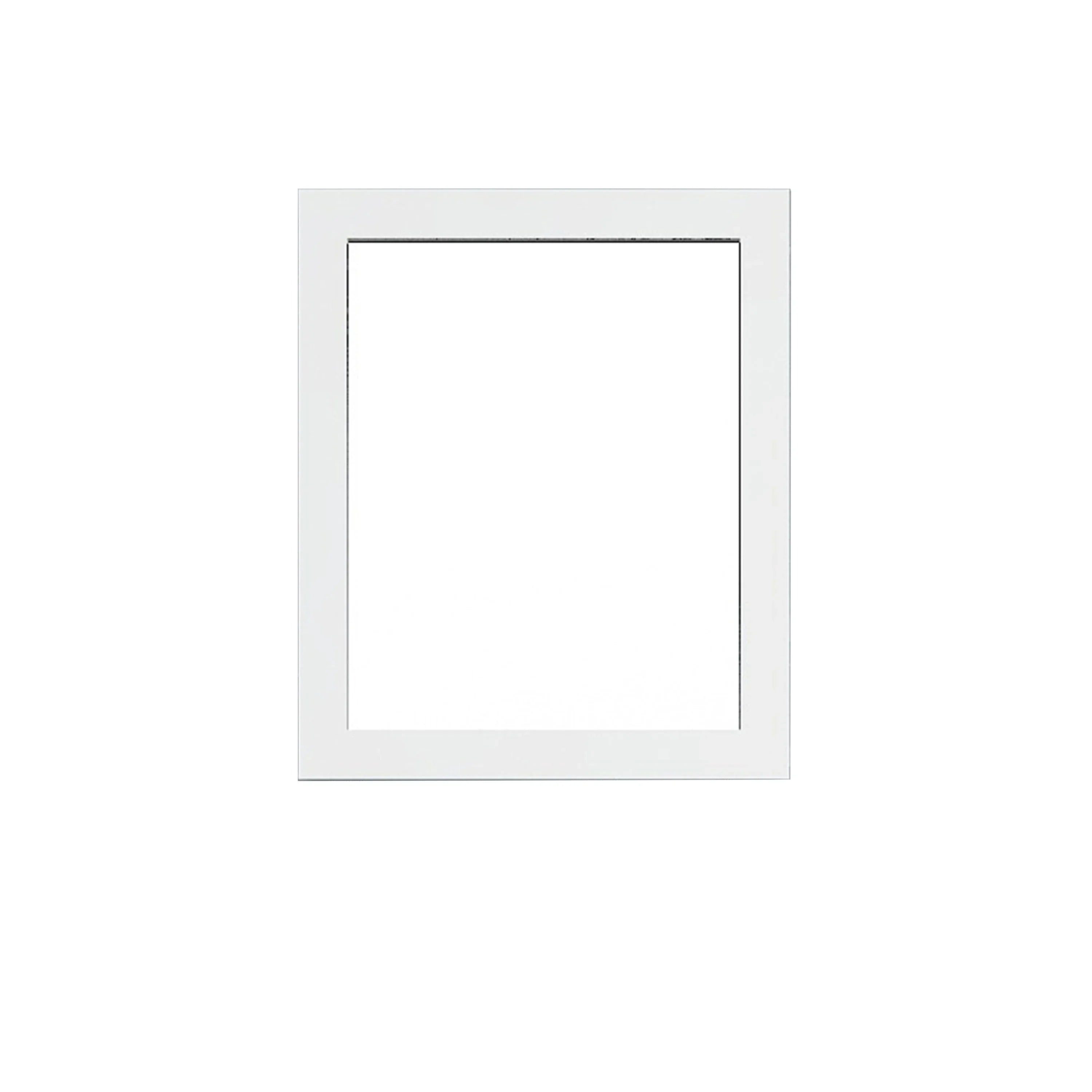 24" Matte White Rectangular Framed Mirror - Designed for Horizontal & Vertical Installation