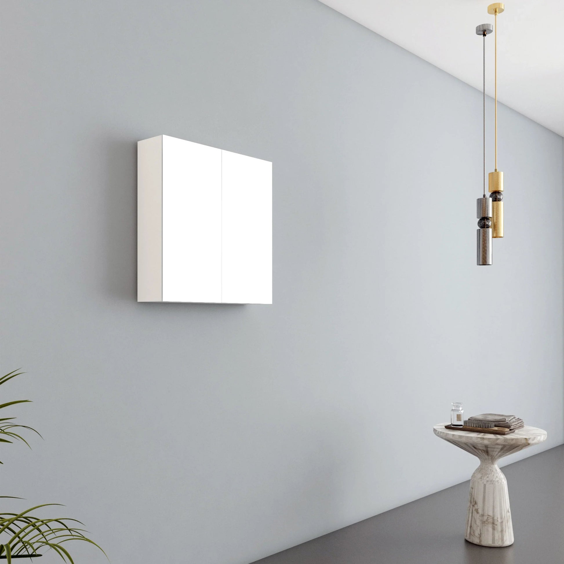 24" Matte White Medicine Cabinet-Migration_Bathroom Vanities-DECOROLALA