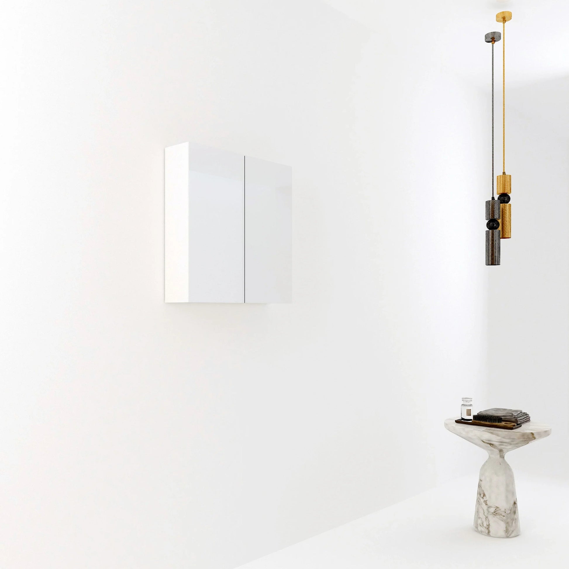 24" Matte White Medicine Cabinet-Migration_Bathroom Vanities-DECOROLALA