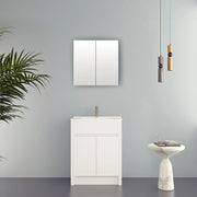 24" Matte White Medicine Cabinet-Migration_Bathroom Vanities-DECOROLALA