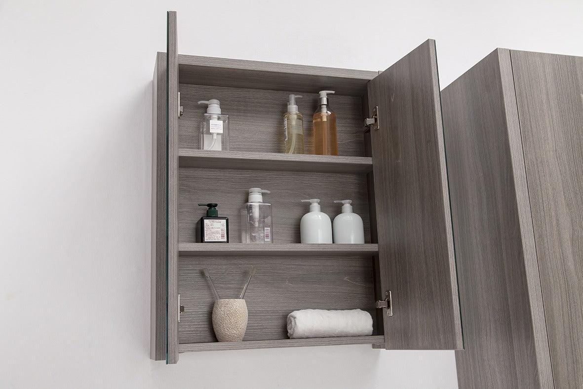 24" Medicine Cabinet - Walnut-Migration_Bathroom Vanities-DECOROLALA