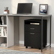 24" Mobile Filing Cabinet with Drawer and Wheels - Black-Office Products > Office Furniture > Office Cabinets & Cupboards-DECOROLALA