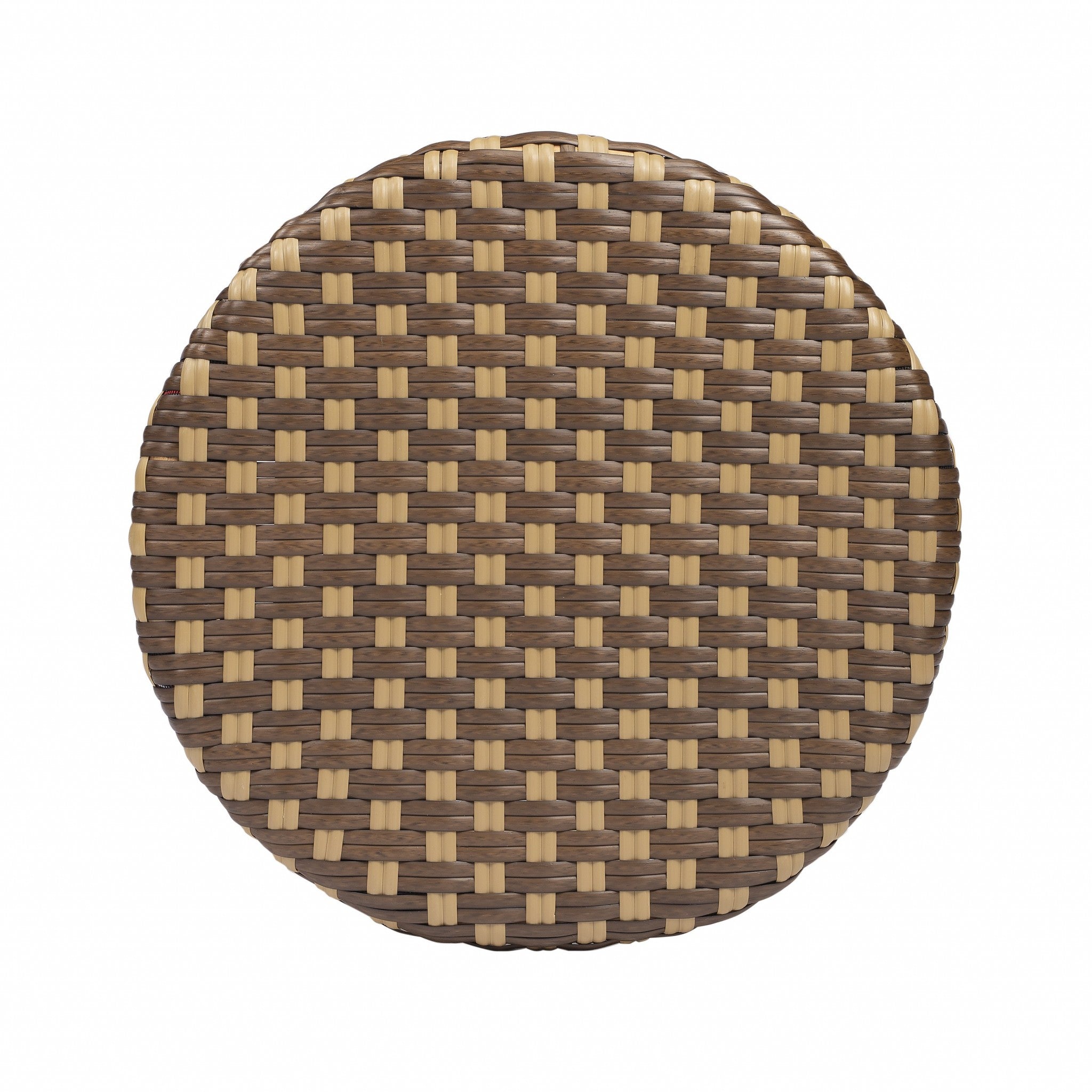 24" Natural and Brown Rattan Backless Counter Height Bar Chair-Bar Chairs-DECOROLALA