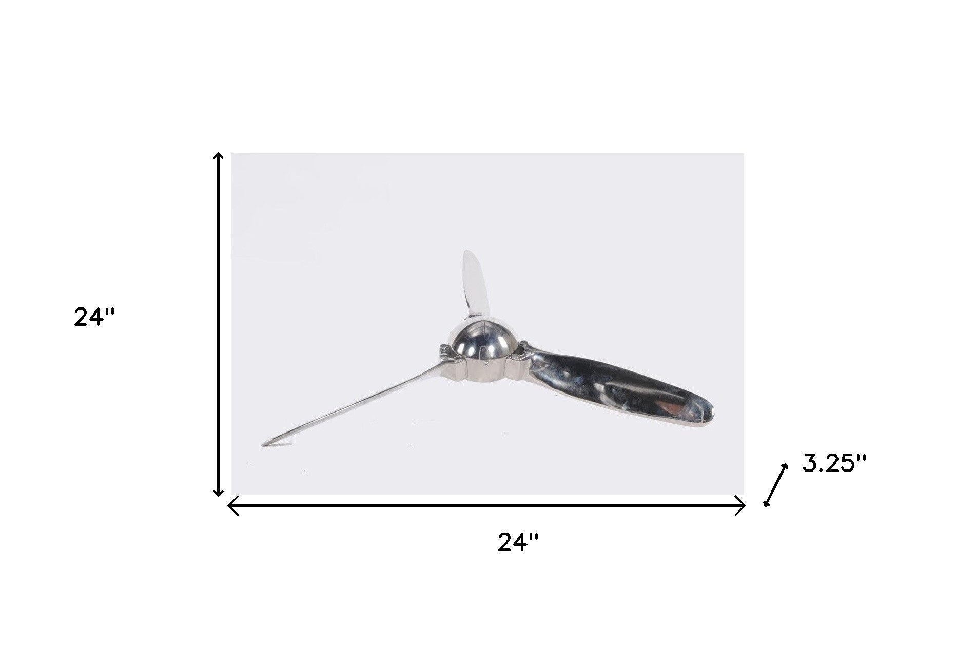 24" Nickel Metal Hand Painted Figurine Tabletop Sculpture-Sculptures-DECOROLALA