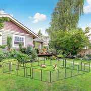 24-Panel Heavy Duty Dog Playpen - 31.5" Height Steel Grey-Dogs-DECOROLALA