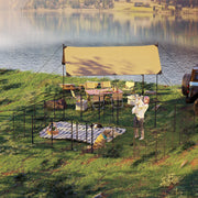 24-Panel Heavy Duty Dog Playpen - 44.5" Height Steel Enclosure, Black-Dogs-DECOROLALA