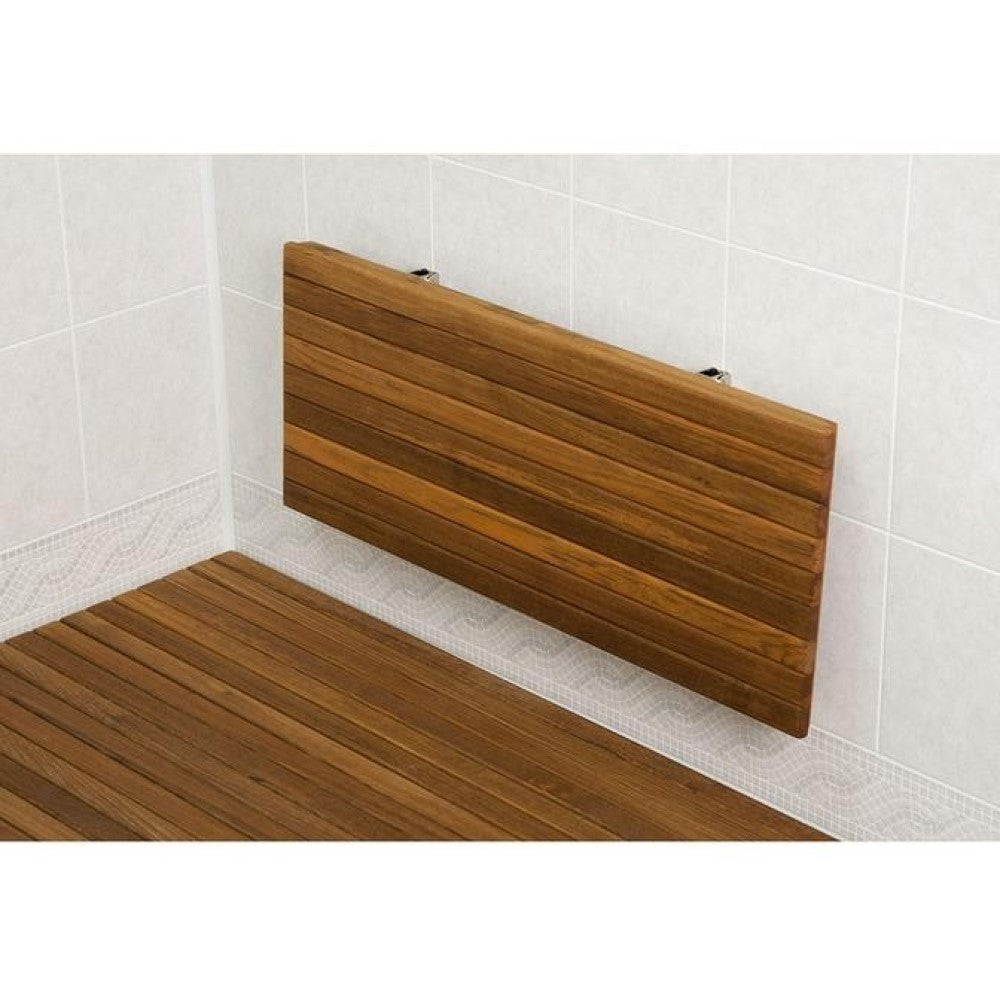 24" Premium Wall Mount Teak Shower Bench-Shower Benches-DECOROLALA