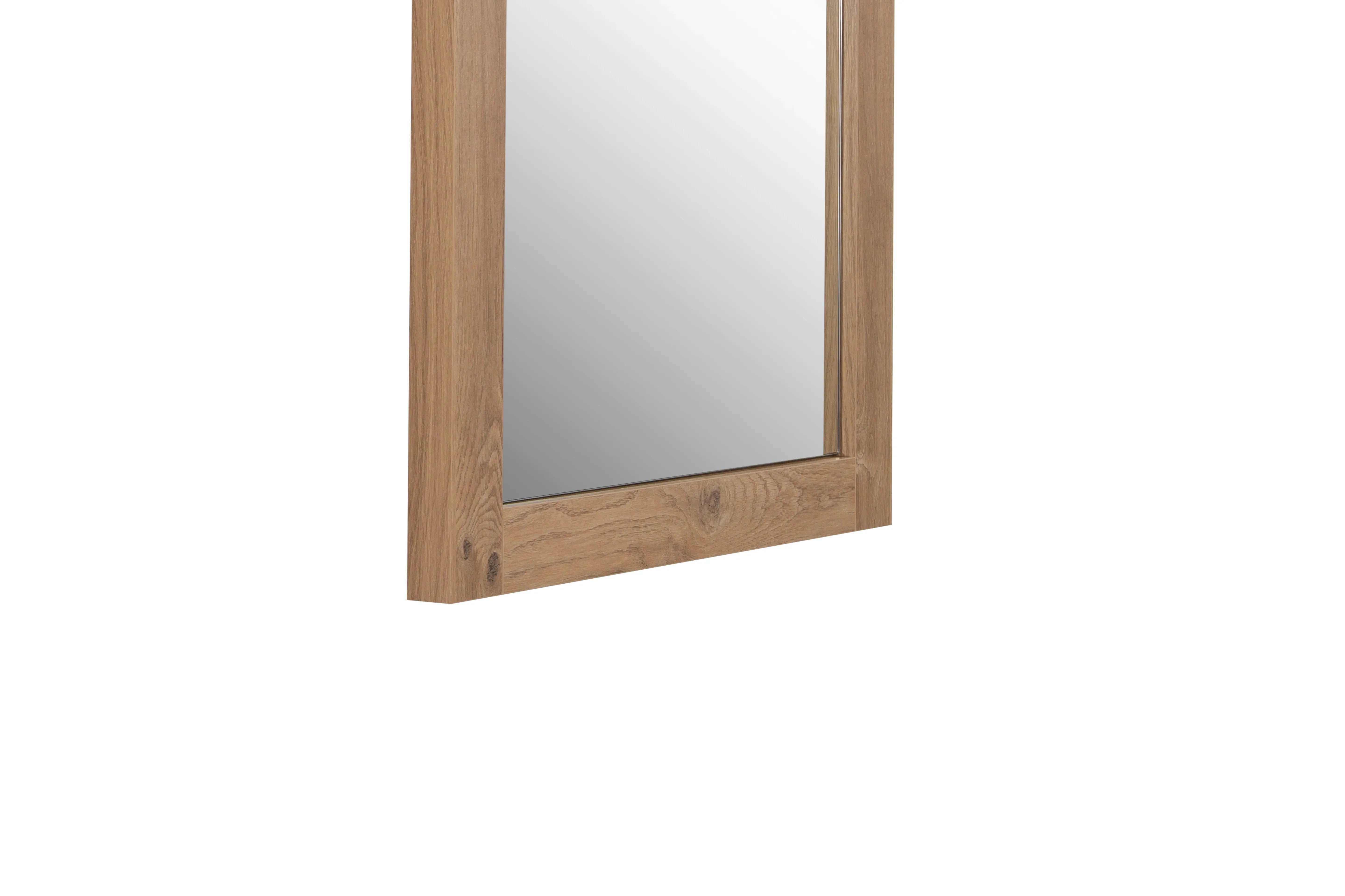 24" Rectangular Mirror with Rough Oak Frame