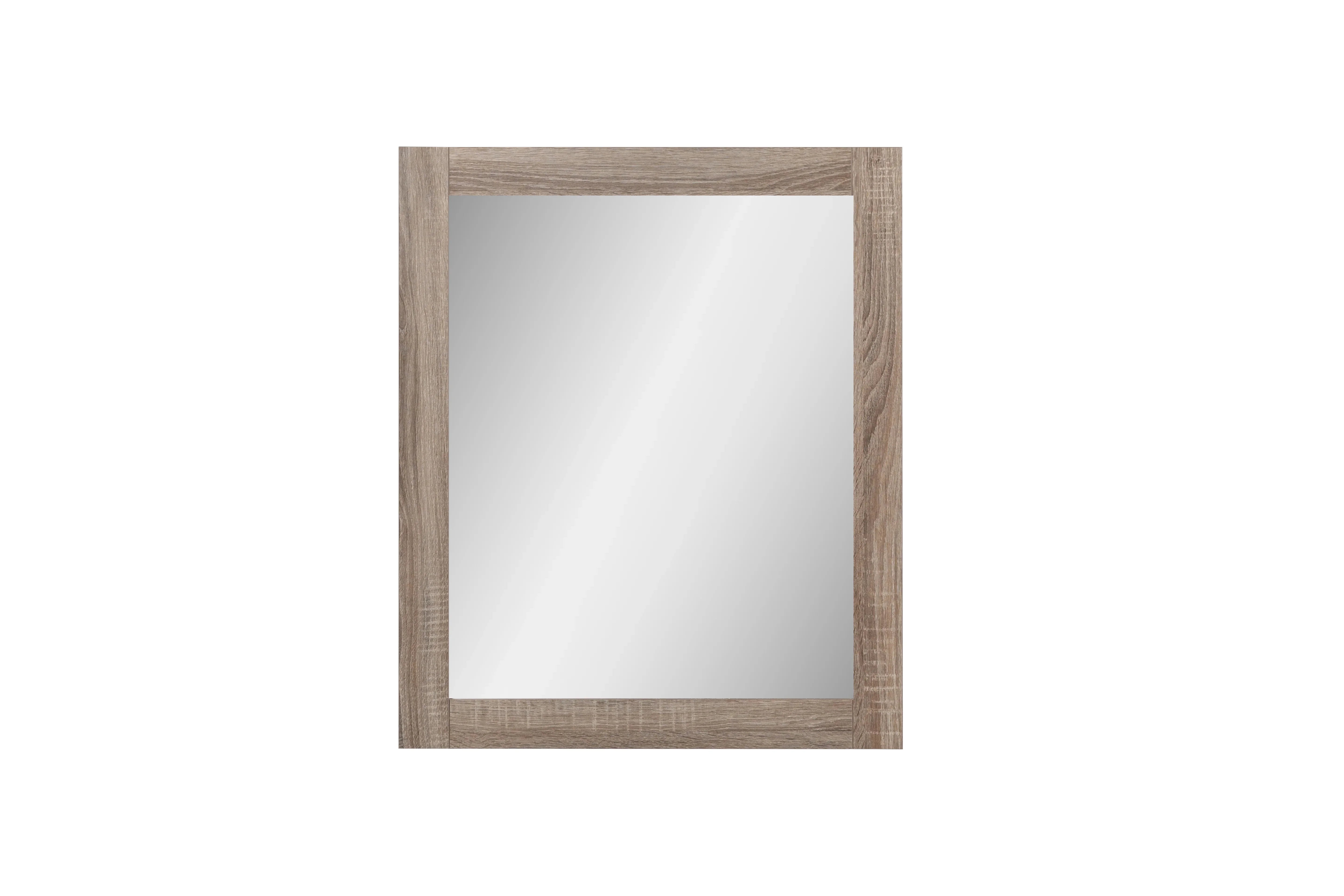 24" Rectangular Mirror with Soft Oak Frame-Mirror-DECOROLALA