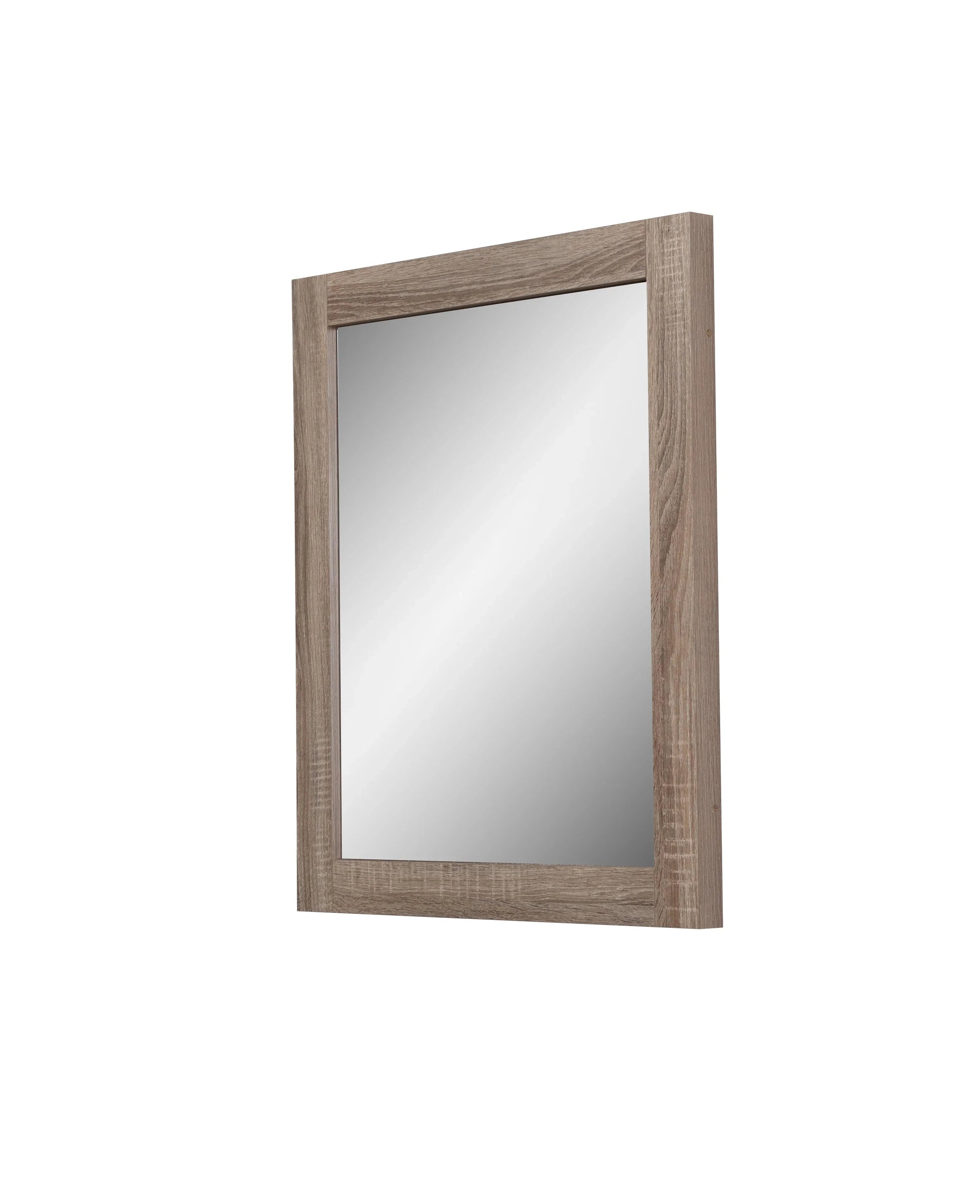 24" Rectangular Mirror with Soft Oak Frame-Mirror-DECOROLALA