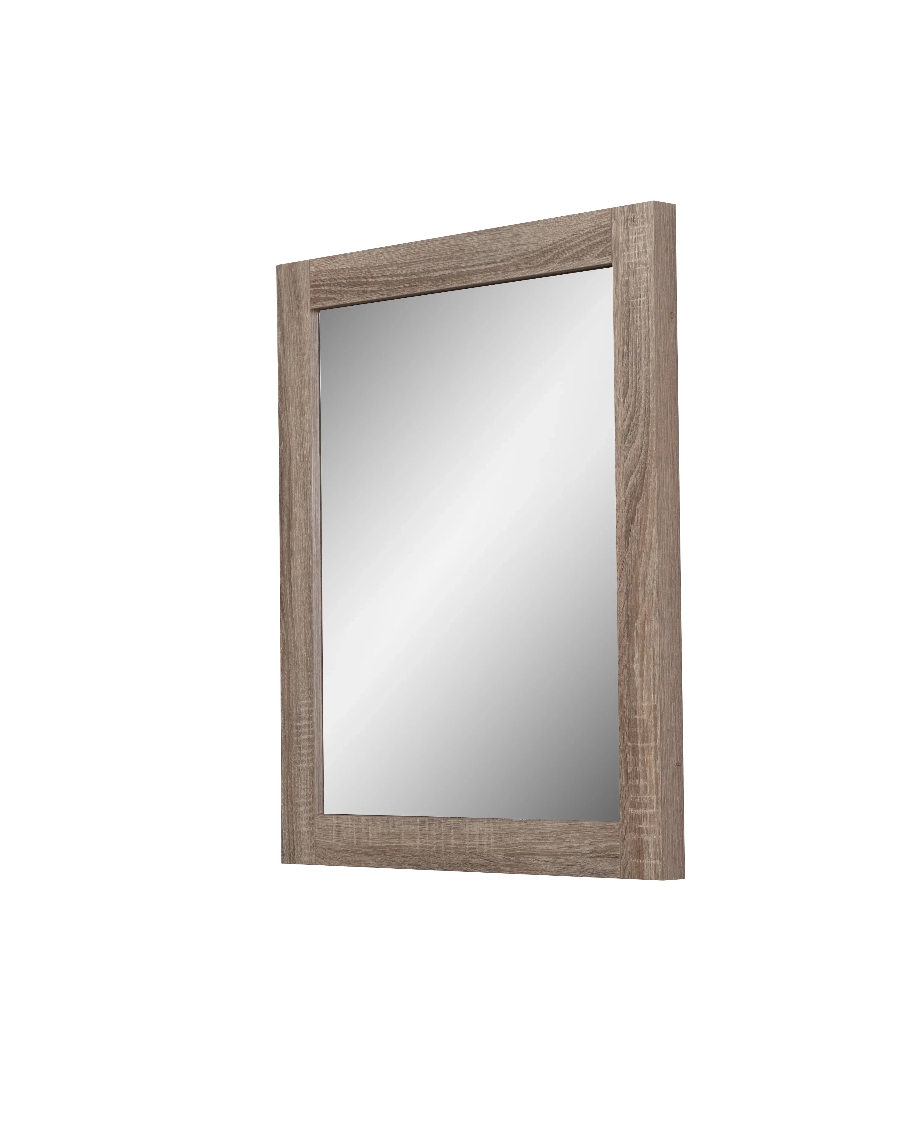 24" Rectangular Mirror with Soft Oak Frame-Mirror-DECOROLALA