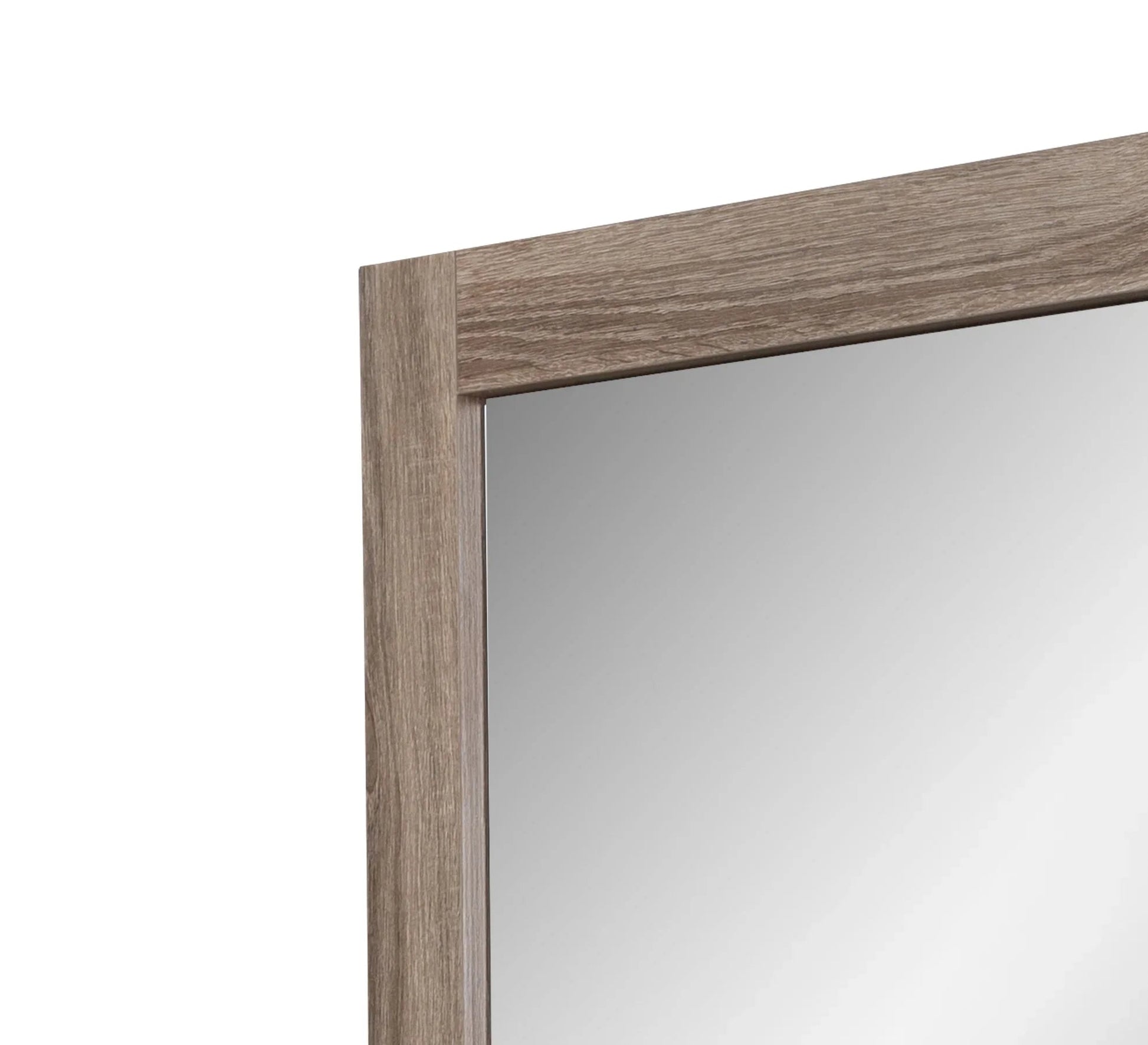 24" Rectangular Mirror with Soft Oak Frame-Mirror-DECOROLALA