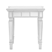 24" Silver Glass Square End Table-End-Side Tables-DECOROLALA