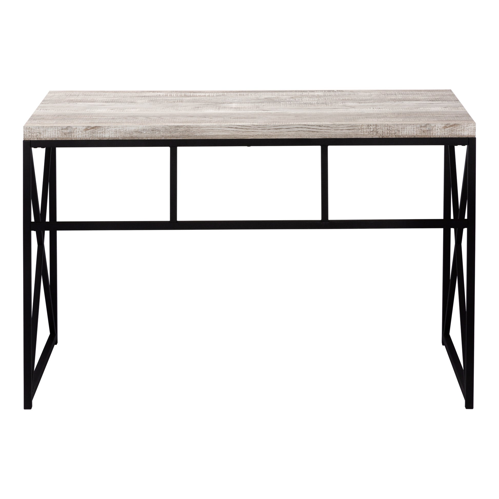 24" Taupe and Black Computer Desk-Desks-DECOROLALA