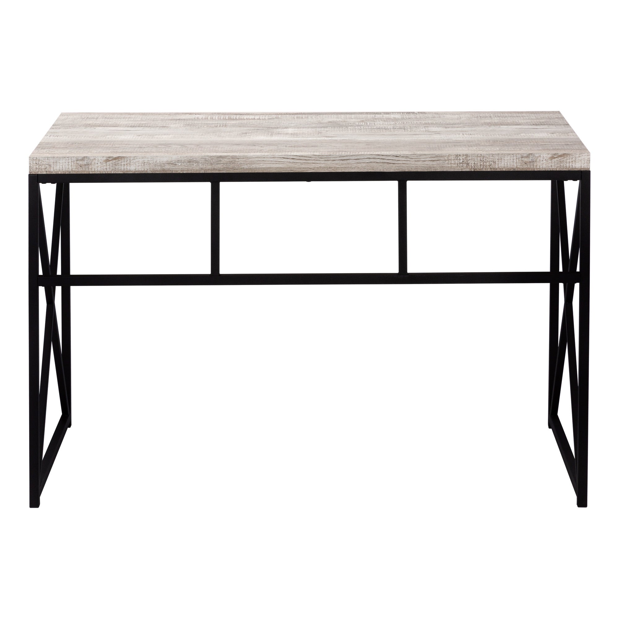 24" Taupe and Black Computer Desk-Desks-DECOROLALA