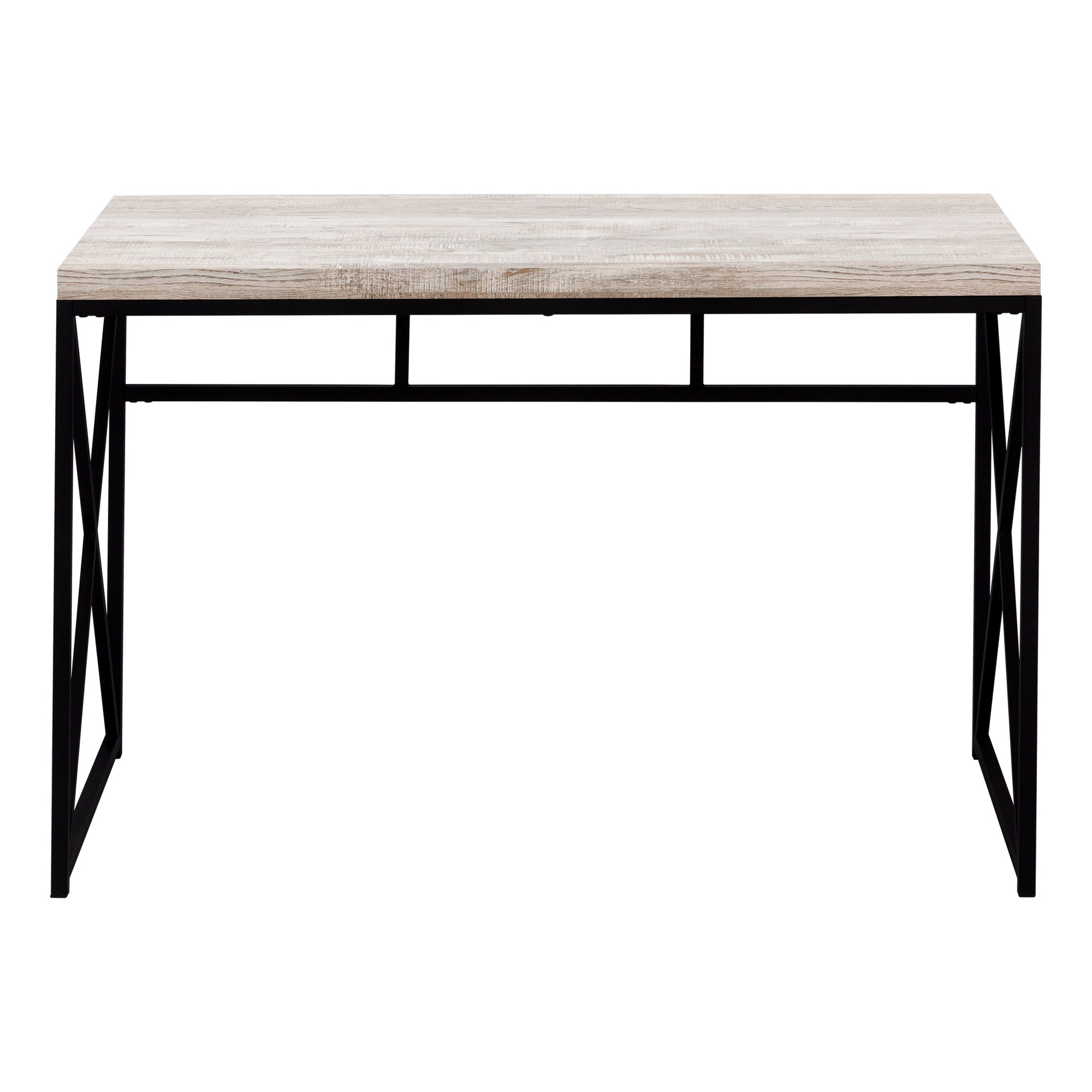 24" Taupe and Black Computer Desk-Desks-DECOROLALA