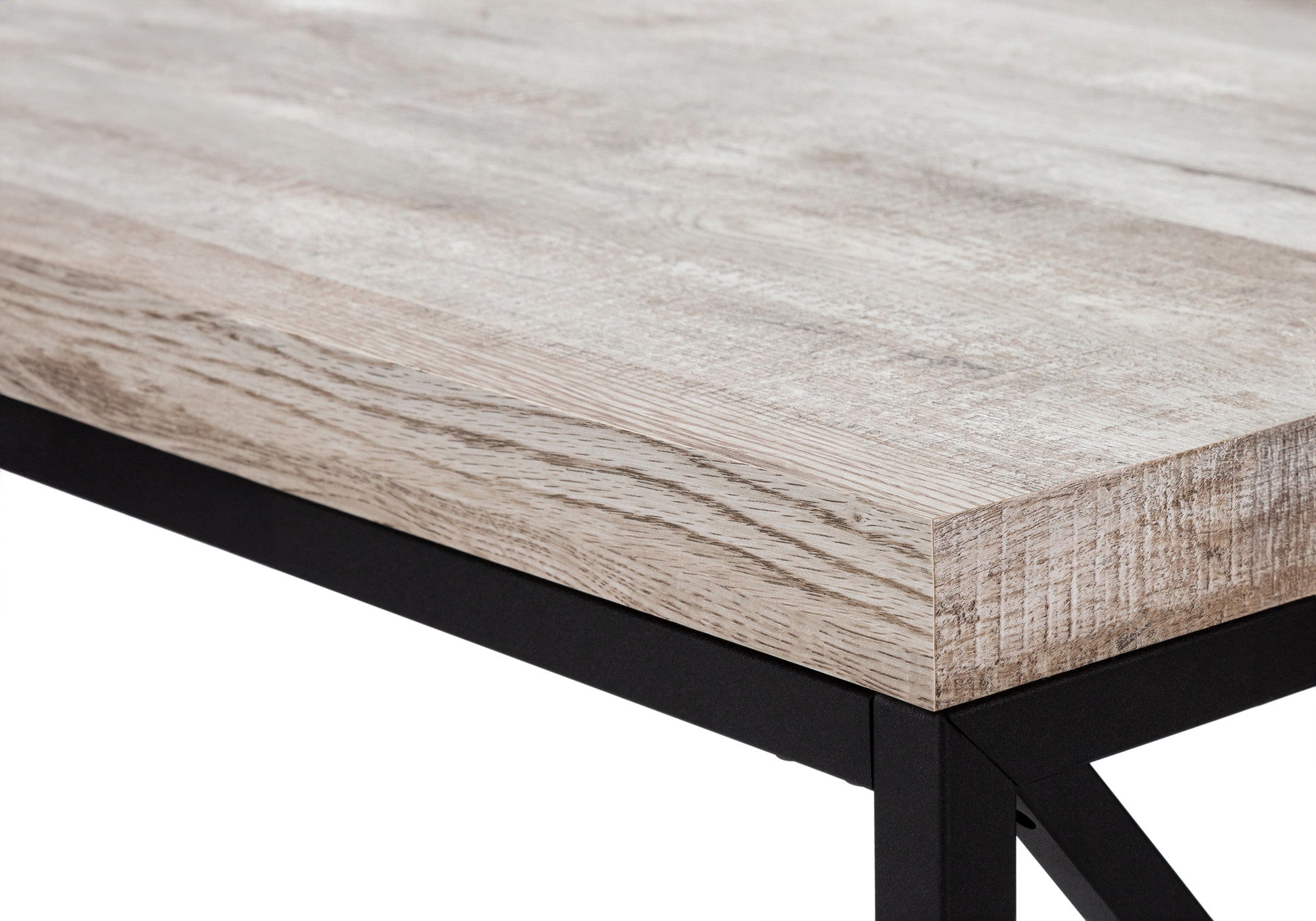 24" Taupe and Black Computer Desk-Desks-DECOROLALA