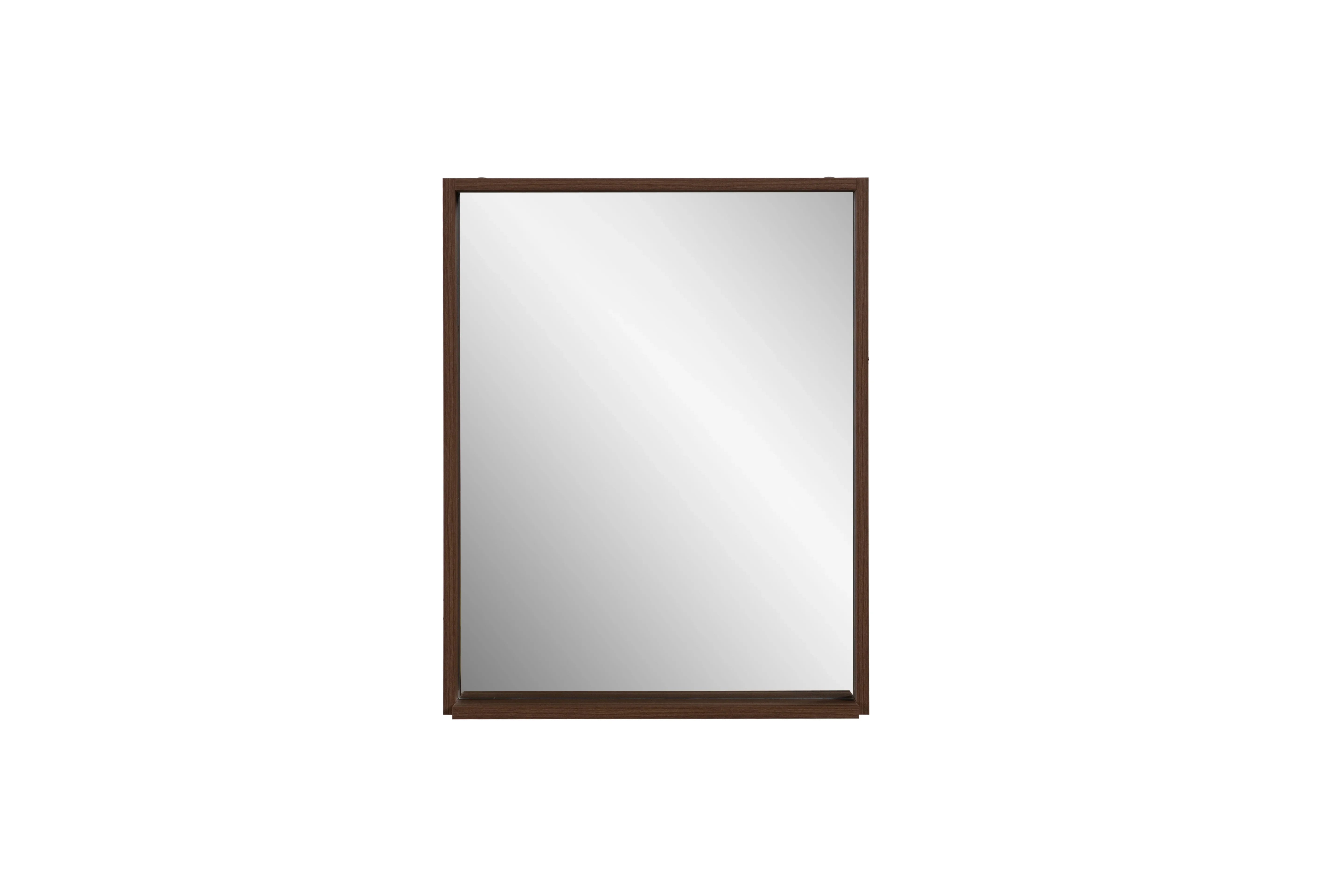 24" Walnut Rectangular Framed Bathroom Mirror-Migration_Mirrors-DECOROLALA